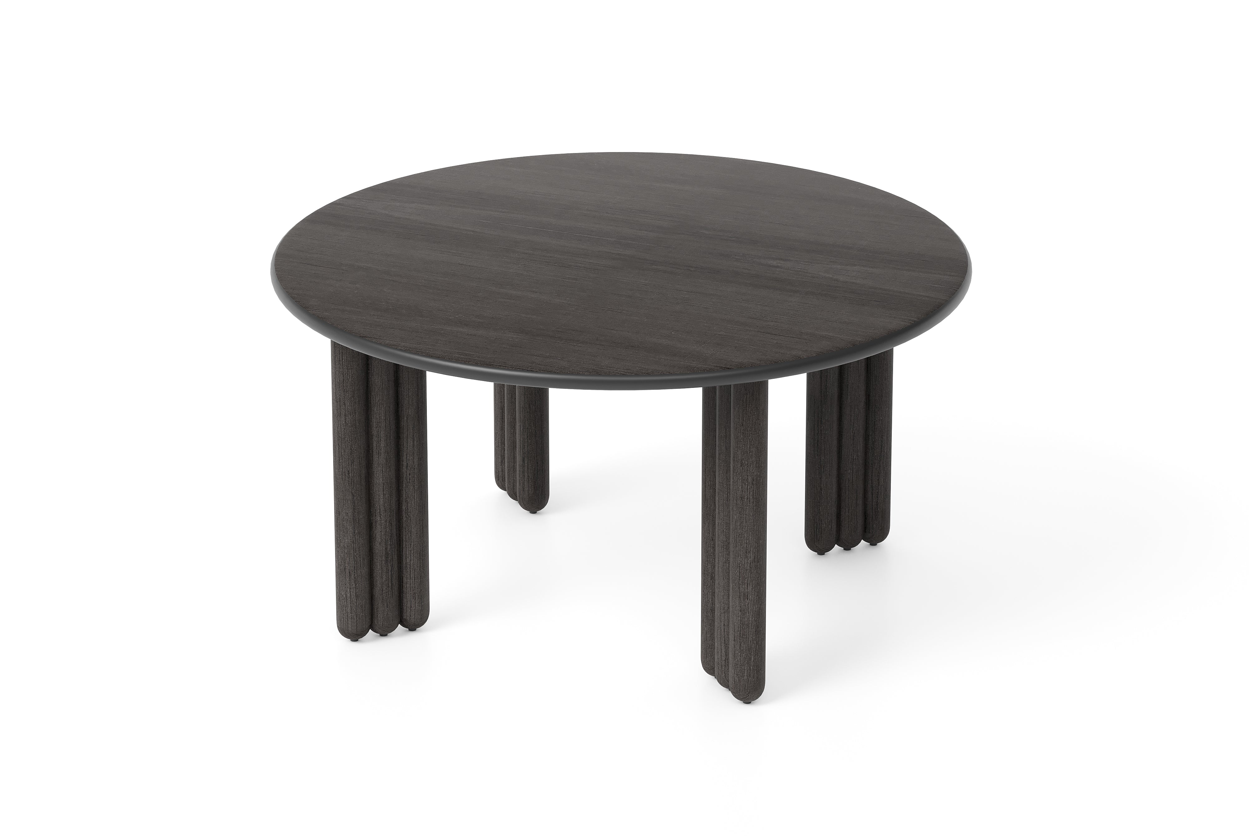 FLOCK round table black ash wood