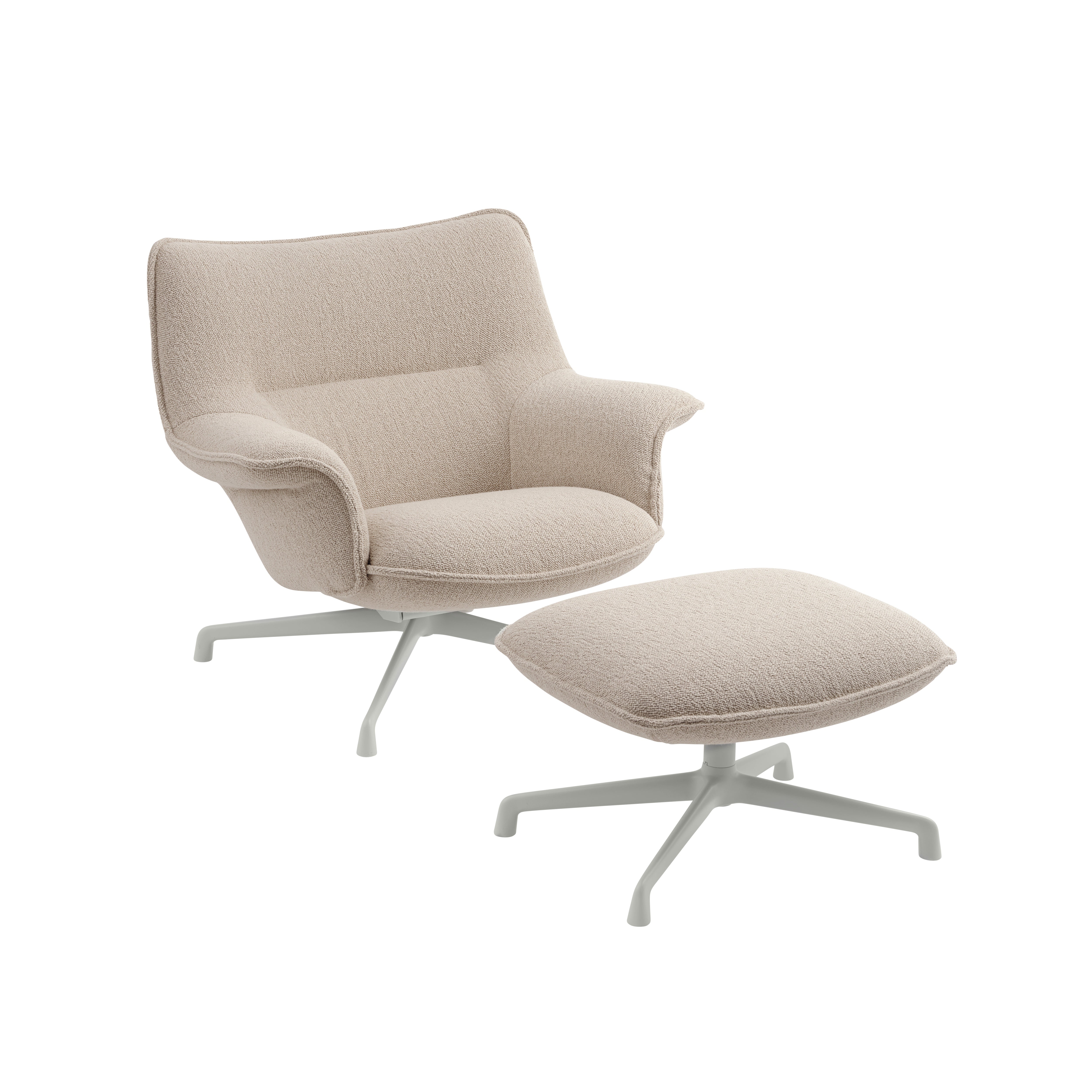Draaistoel DOZE beige met lichtgrijze basis