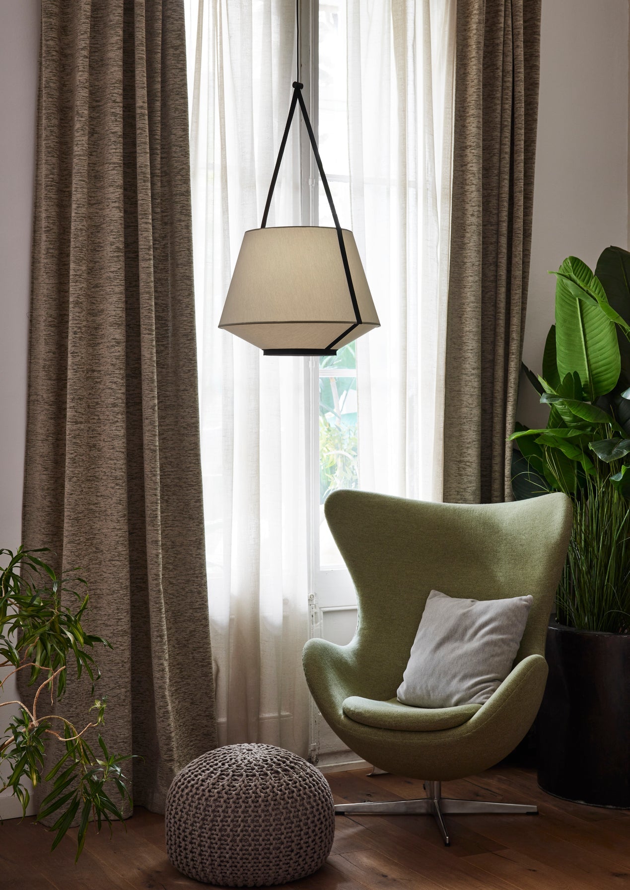 Lampa wisząca CARRIE niebieski – welur