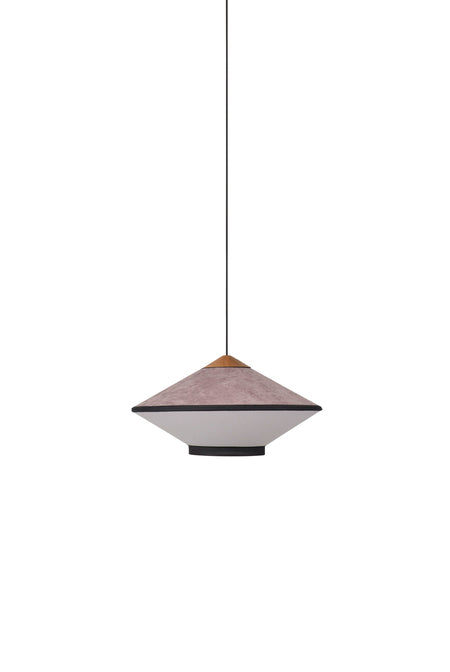 Lampa wisząca CYMBAL pudrowy róż – aksamit, Forestier