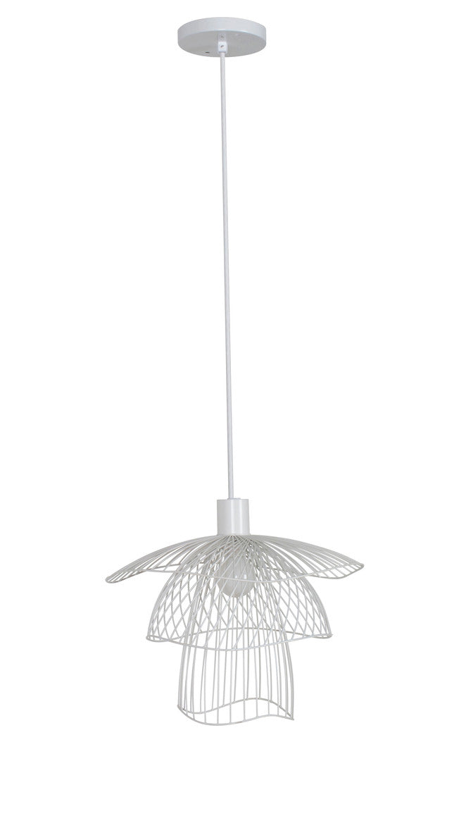 Lampa wisząca PAPILLON biały – metal, Forestier