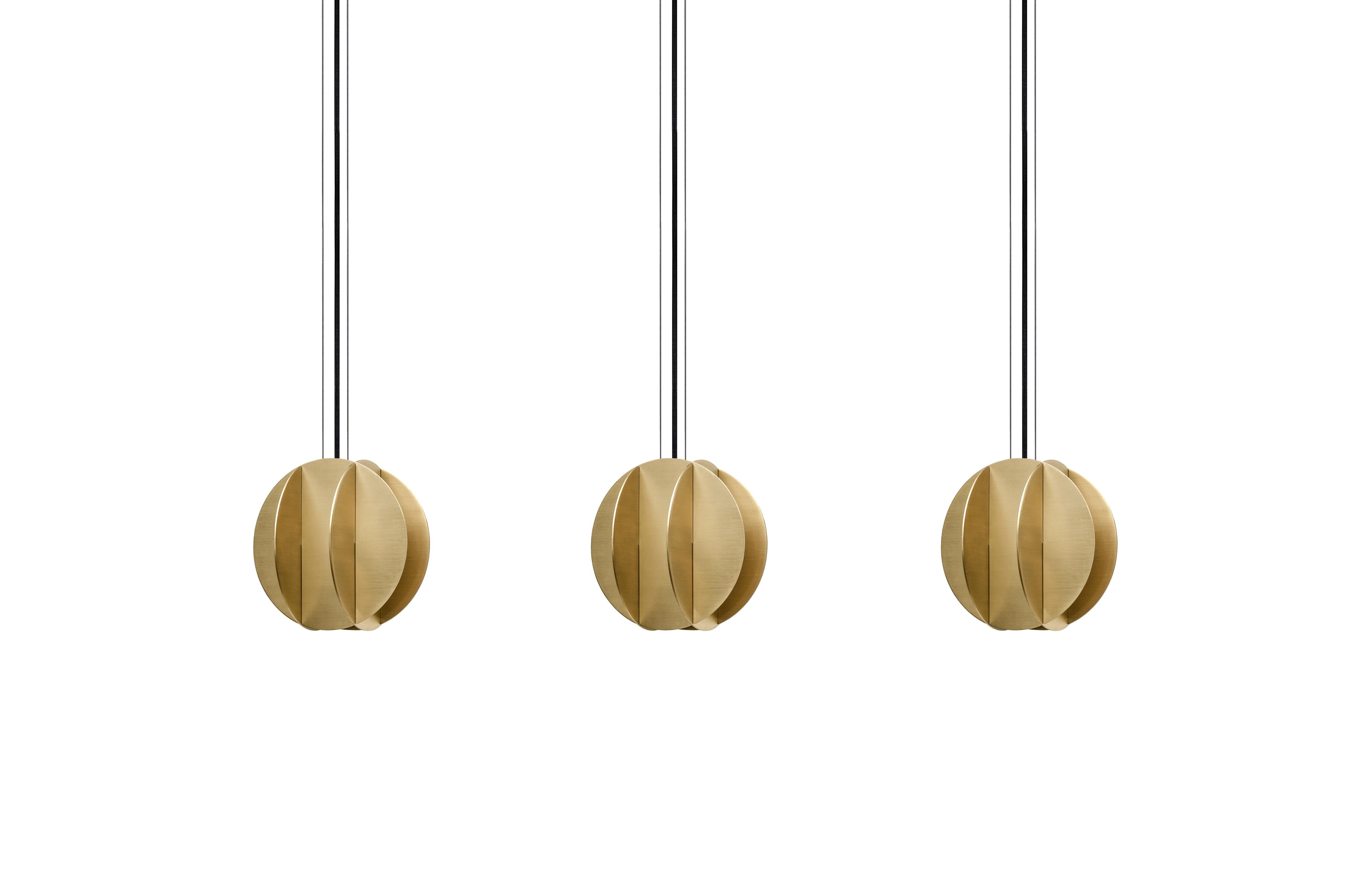 Ronde hanglamp EL messing
