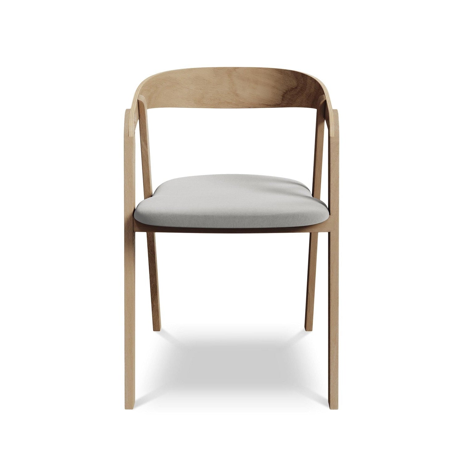 Velvet Chair ERIKA Silver with Beech Base