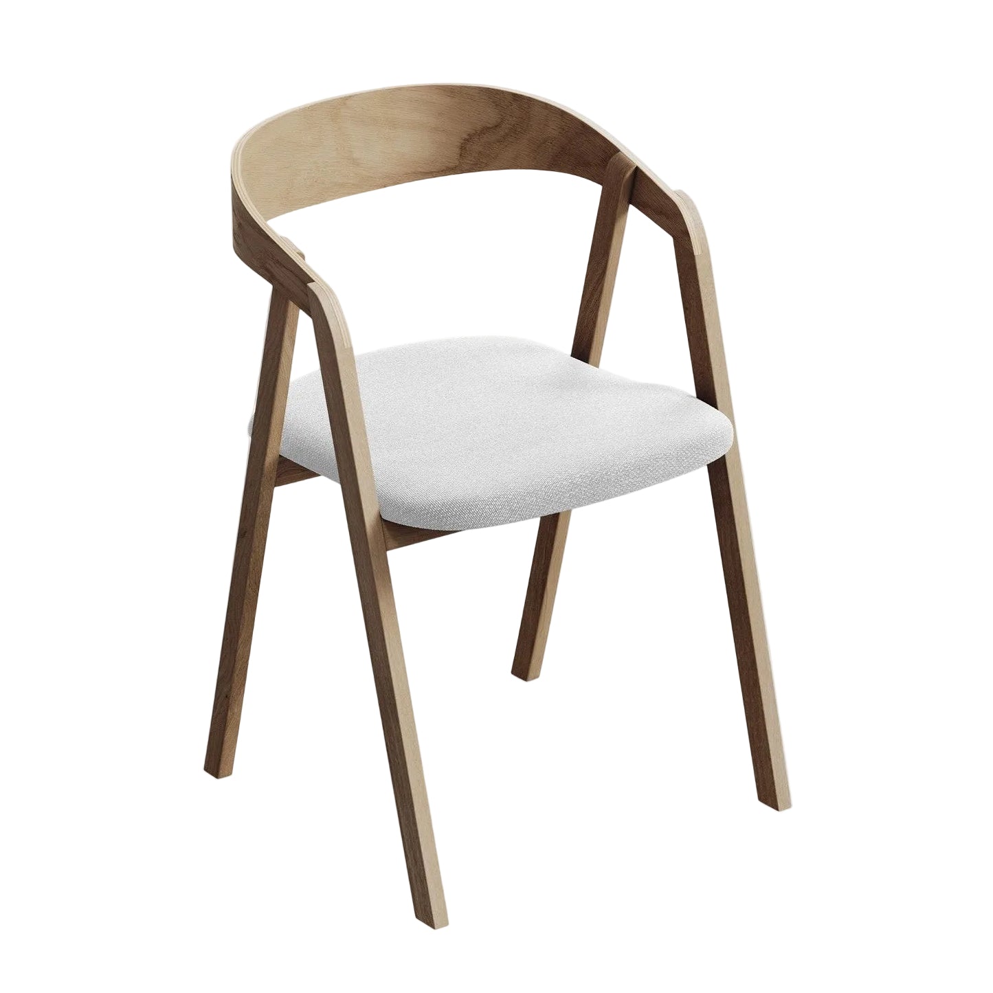 Stuhl ERIKA silberner Boucle mit Buchenbasis