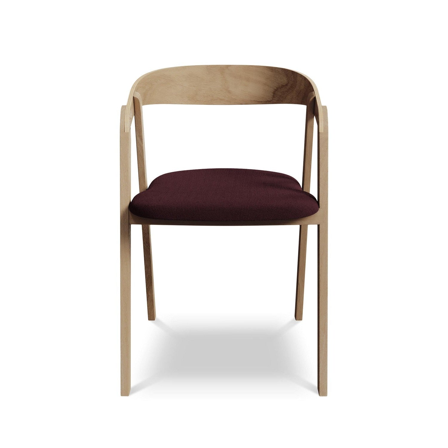 ERIKA Chair in Burgundy with Beech Base
