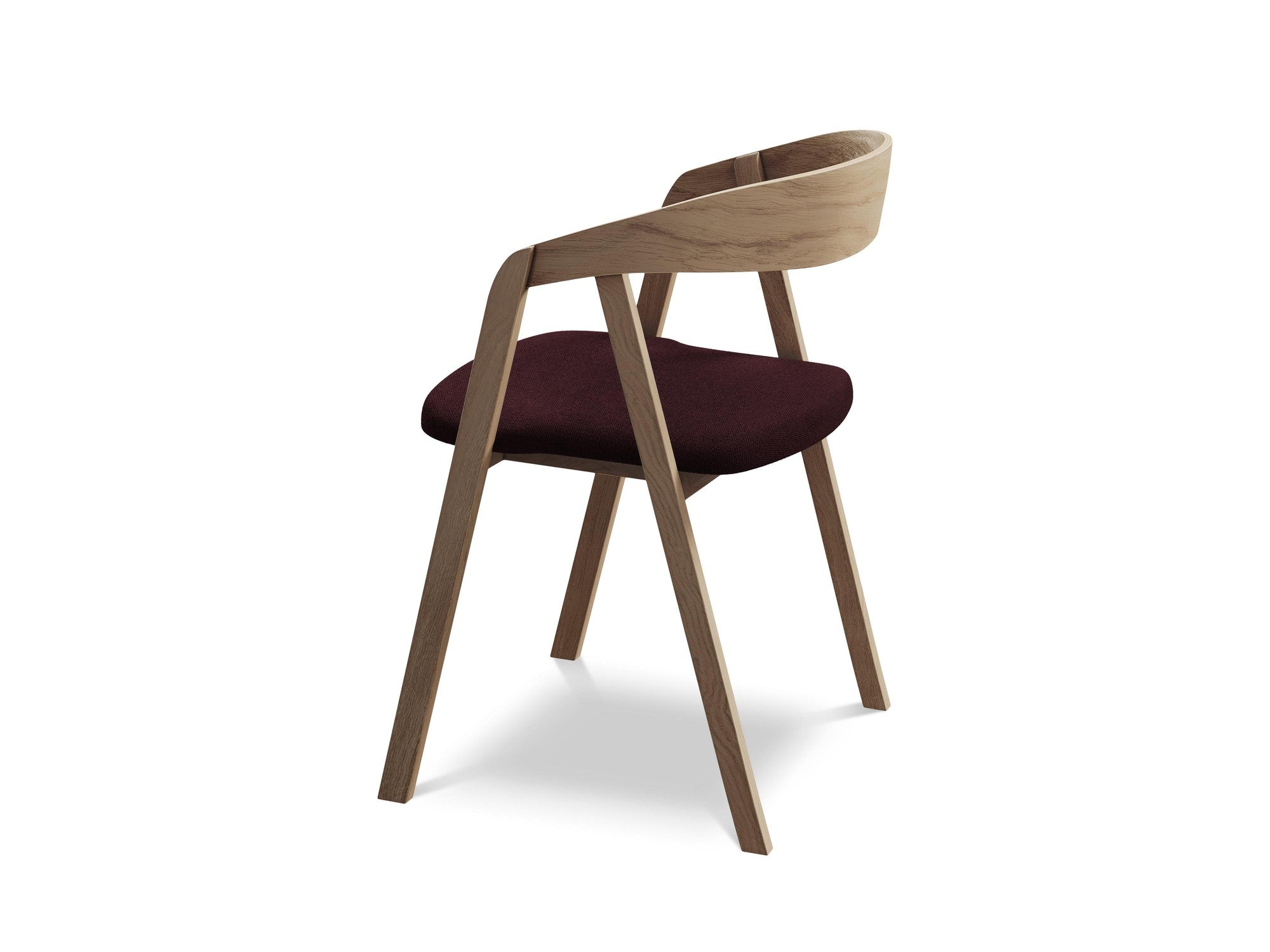 ERIKA Chair in Burgundy with Beech Base