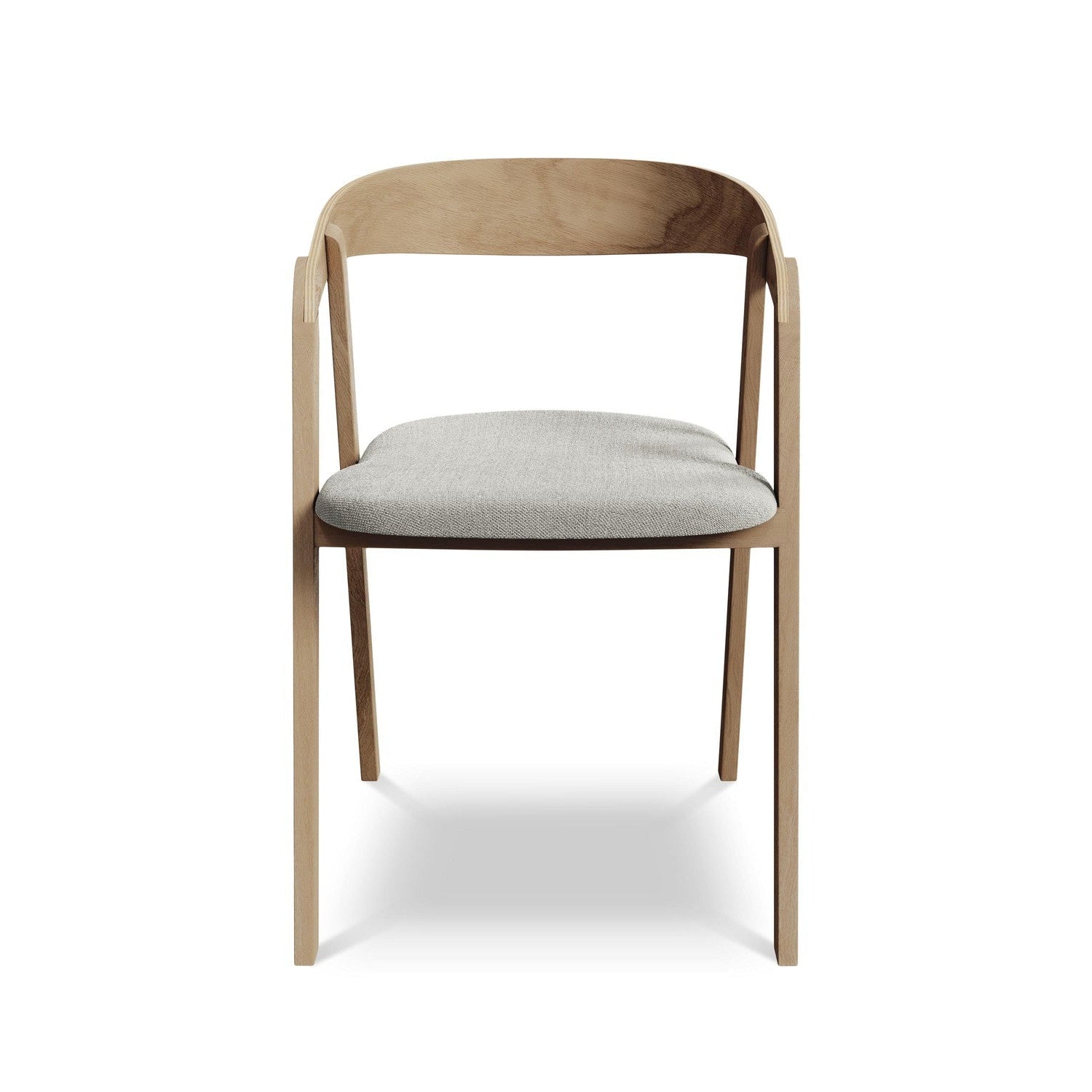 ERIKA Chair Light Gray with Beech Base