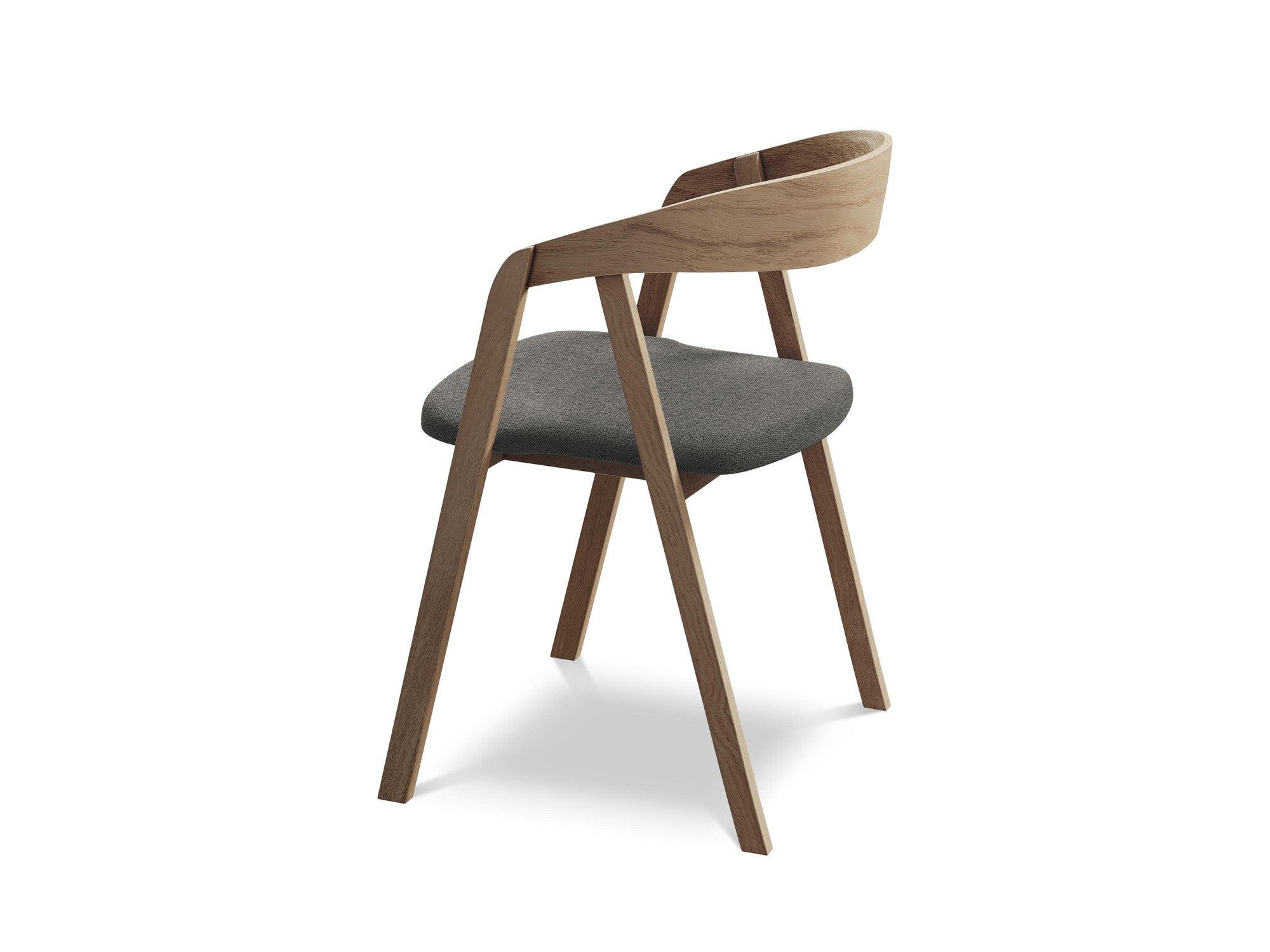 ERIKA Chair in Dark Gray with Beech Base
