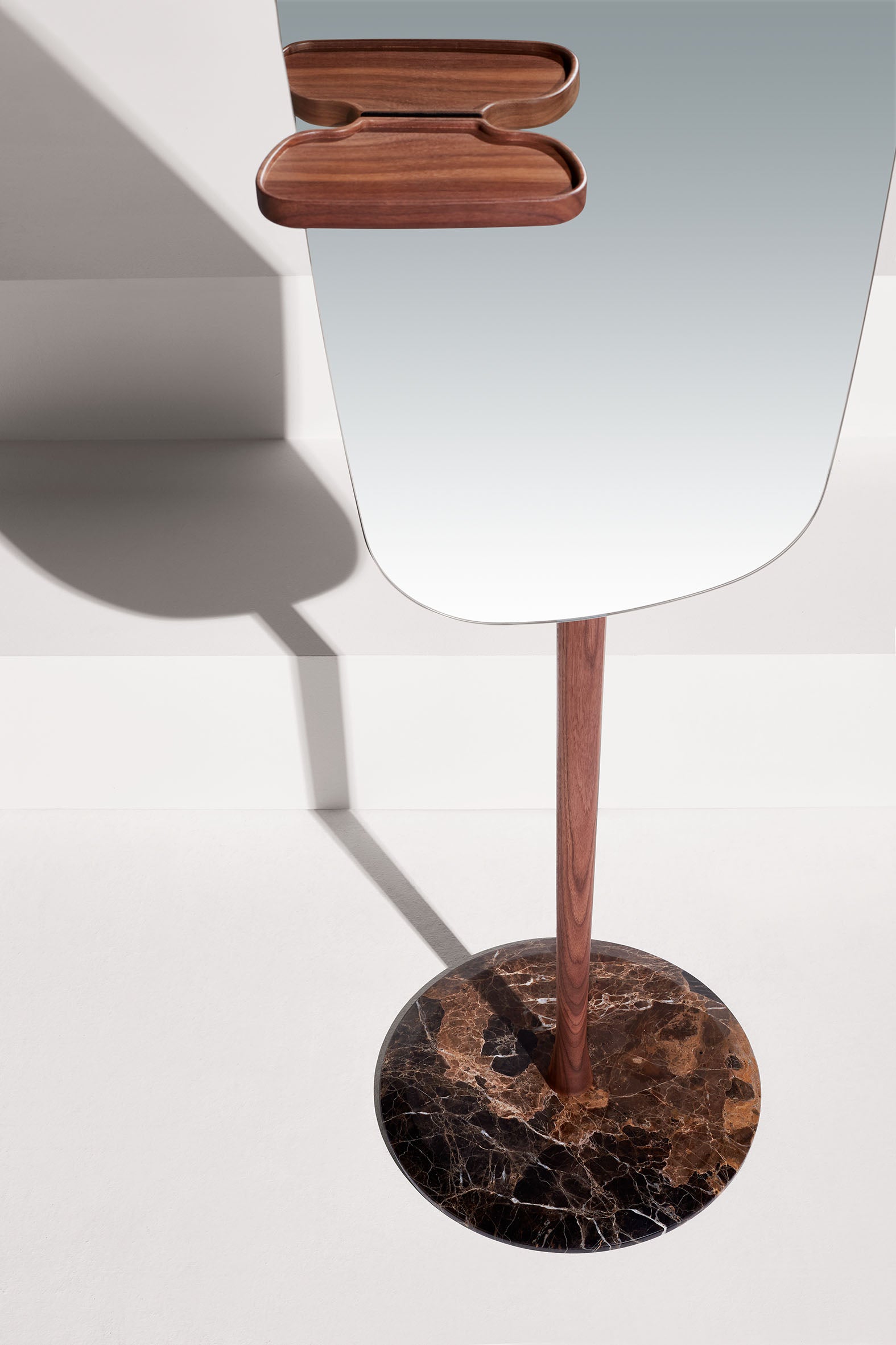Floor Mirror PIE Wood with Marble