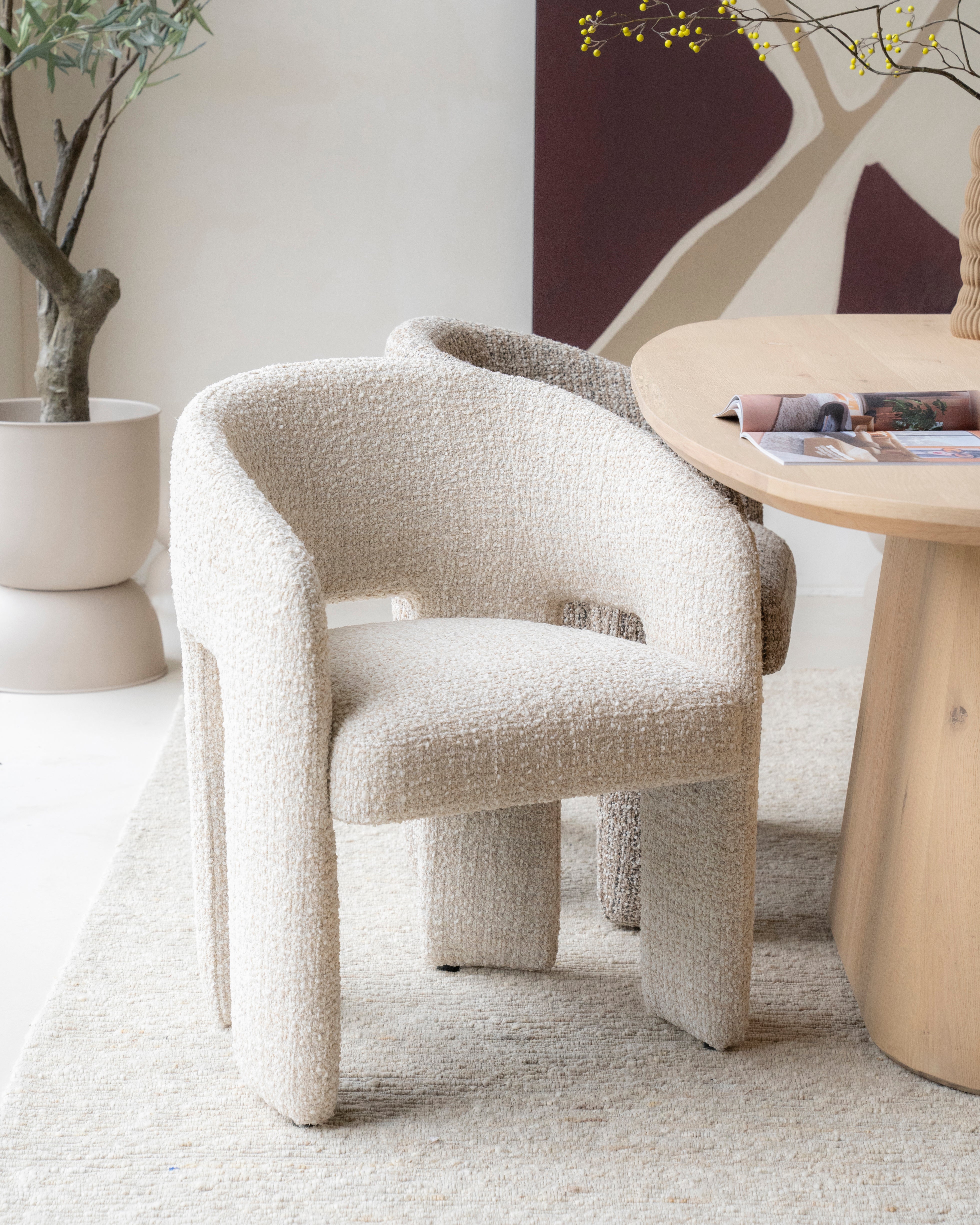 Fauteuil met armleuningen HAMILTON lichtbeige