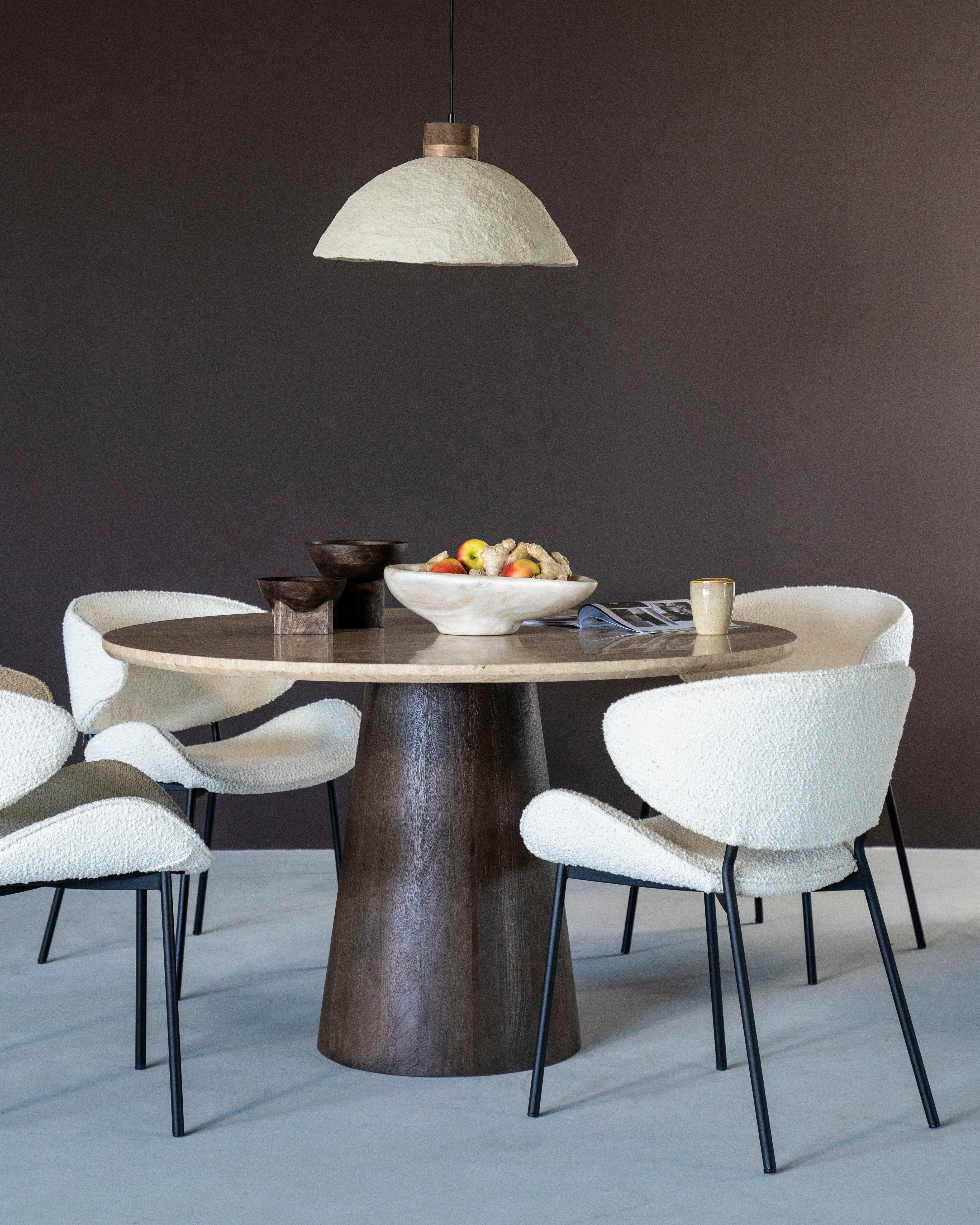 TESS Chair Cream with Black Base