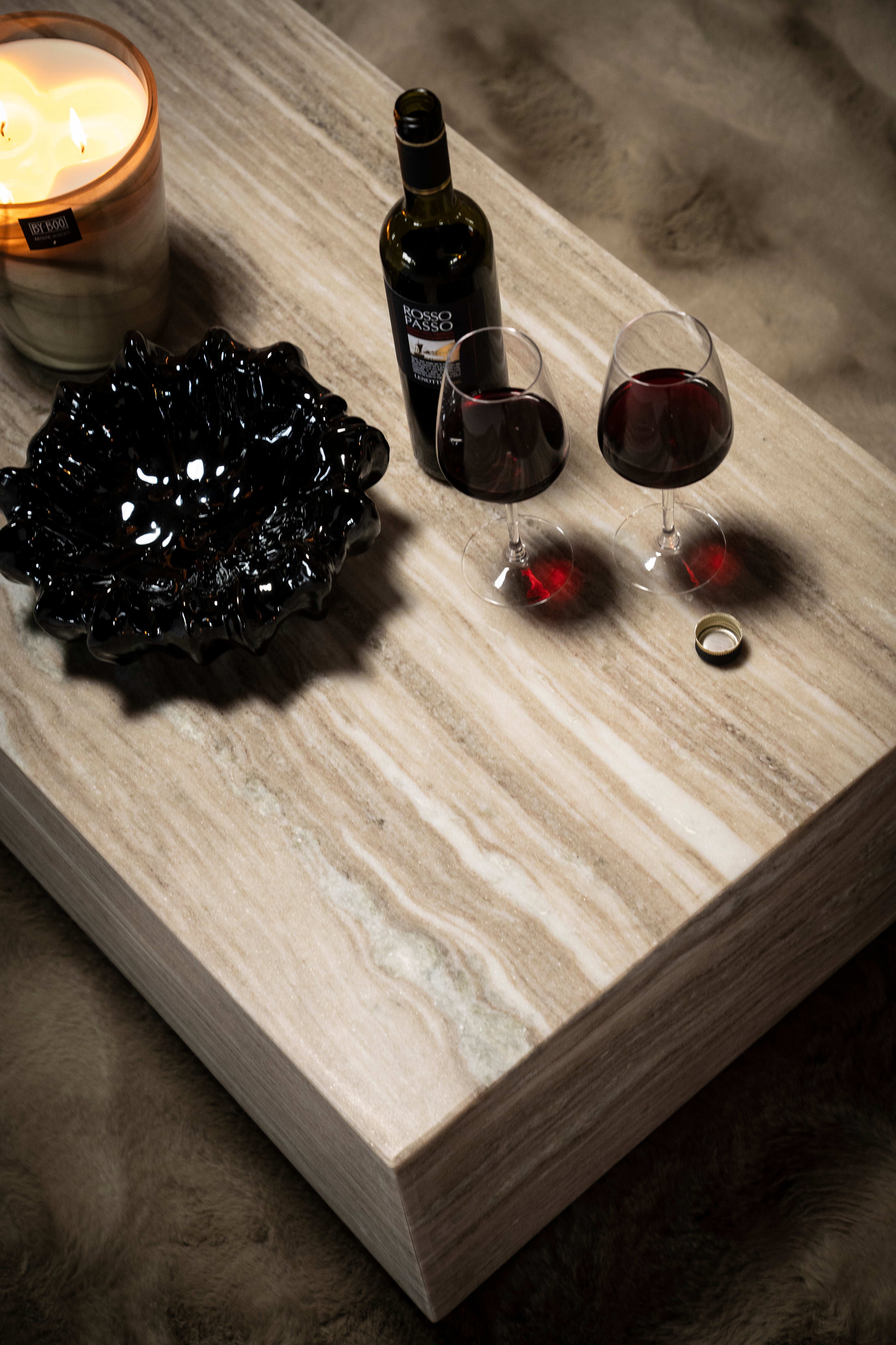 VINCE Coffee Table Gray Marble