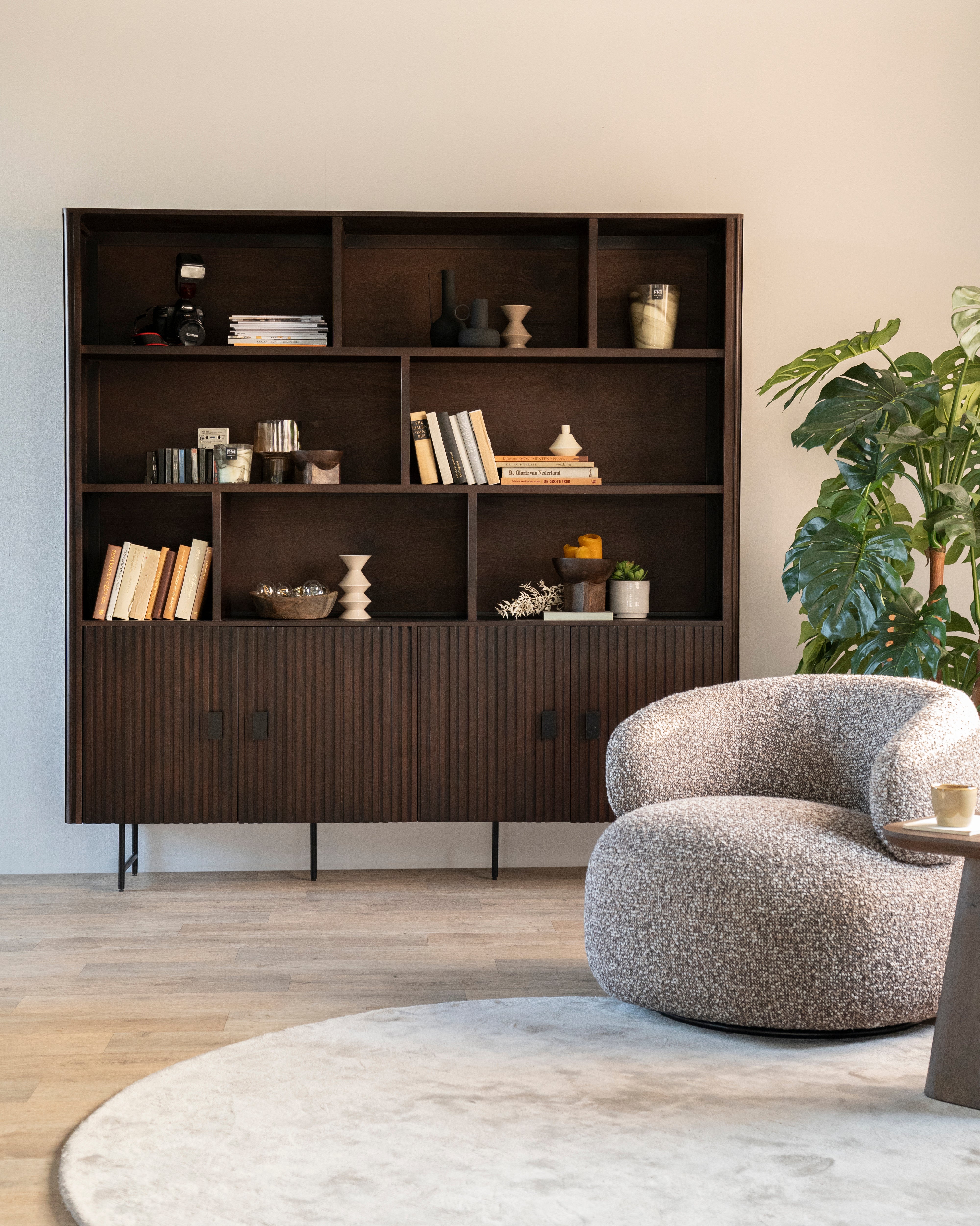 Regaal REMI zwart mango hout