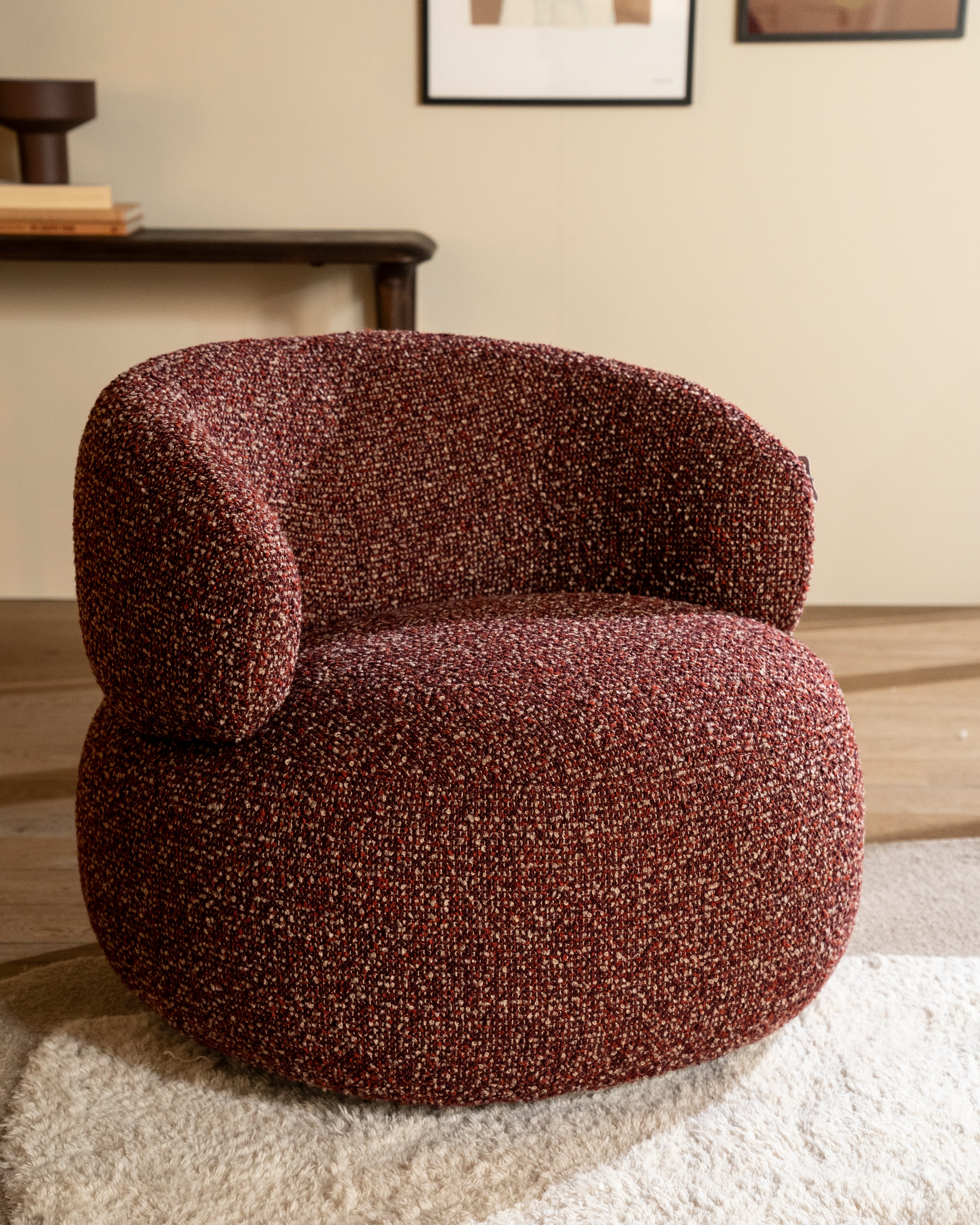 Fauteuil MAEVE roestbruin gemêleerd