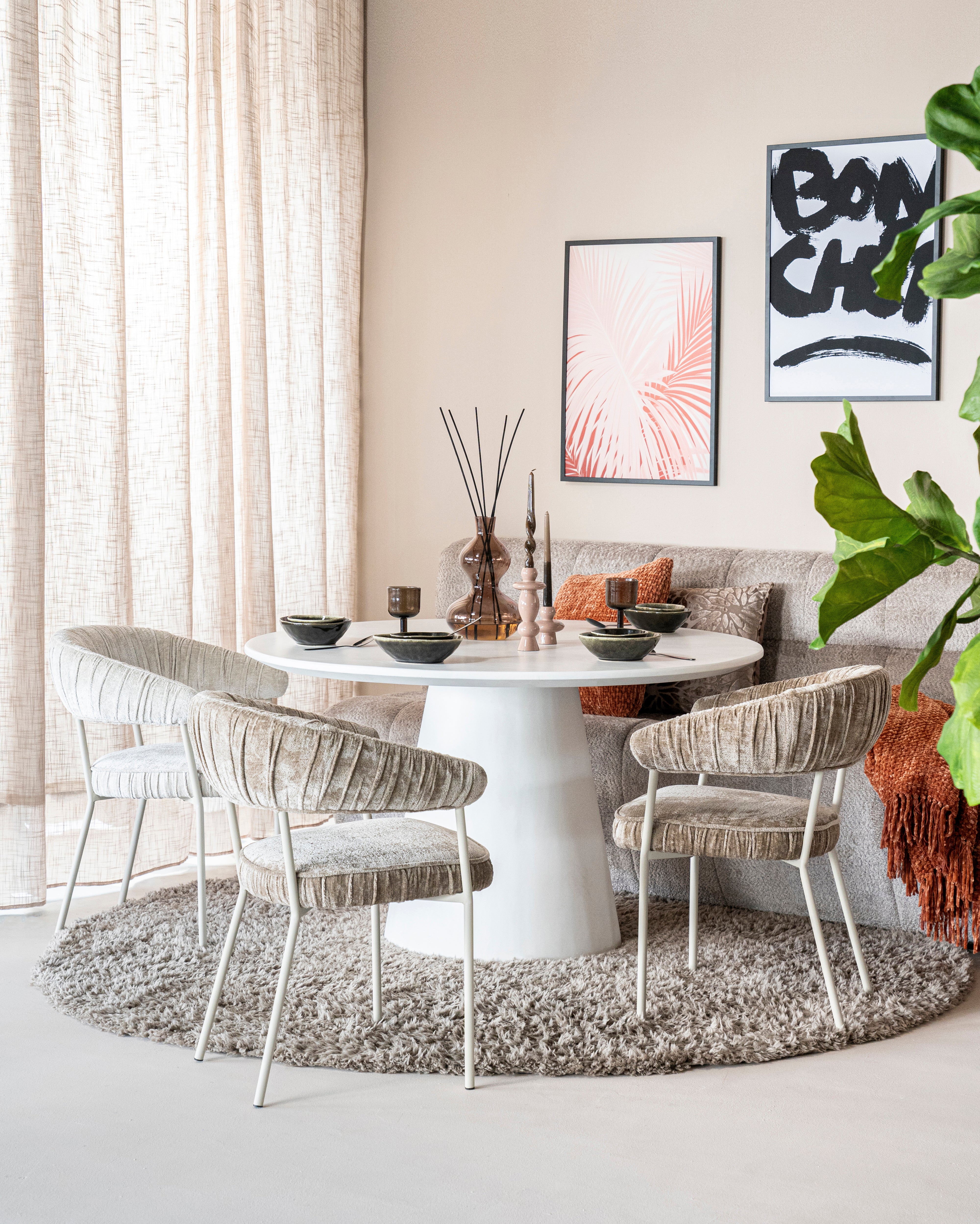 Ronde tafel ELIN wit