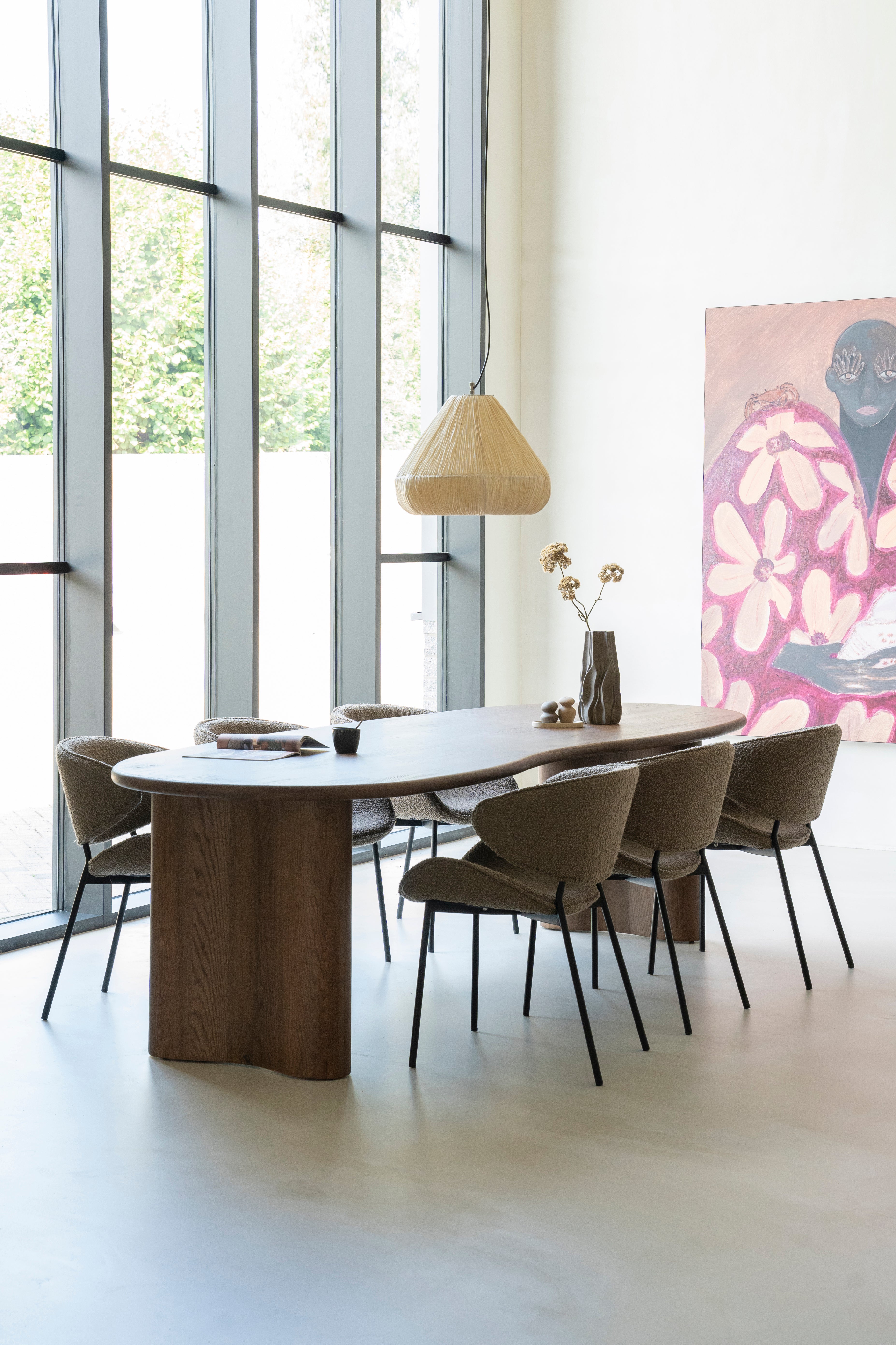 Oval table JOSH dark oak wood