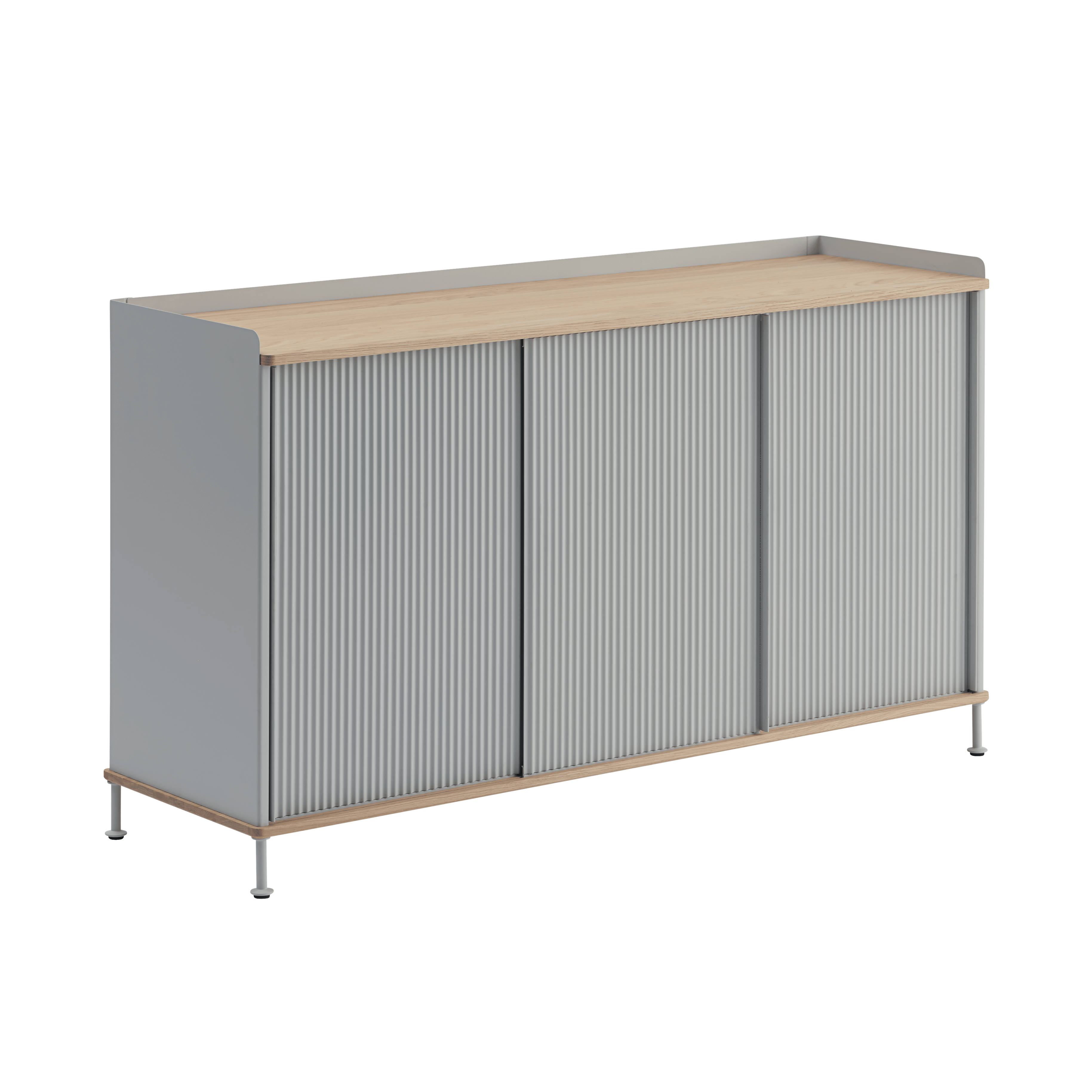 Enfold commode grijs met eiken blad