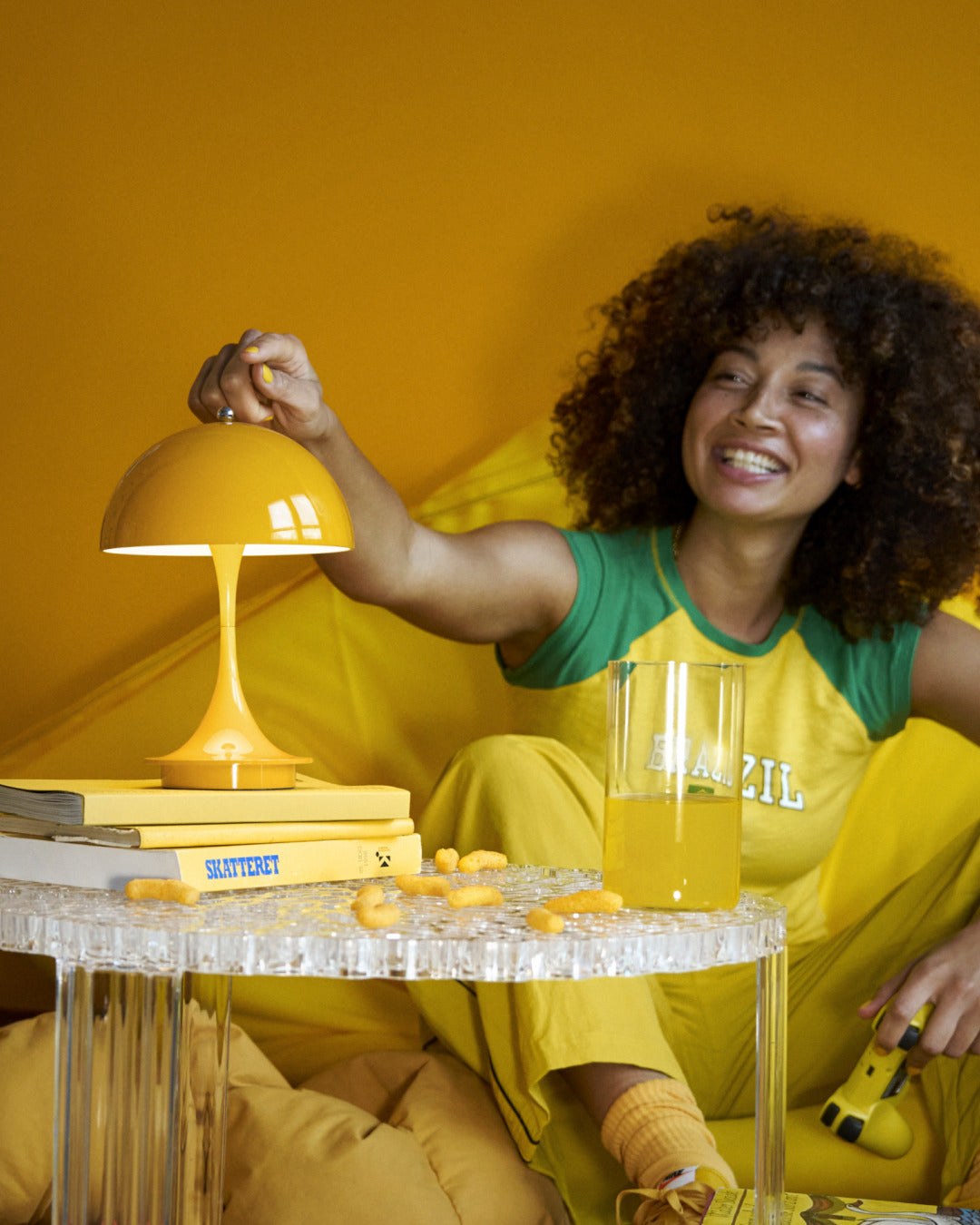 Portable lamp PANTHELLA 160 yellow