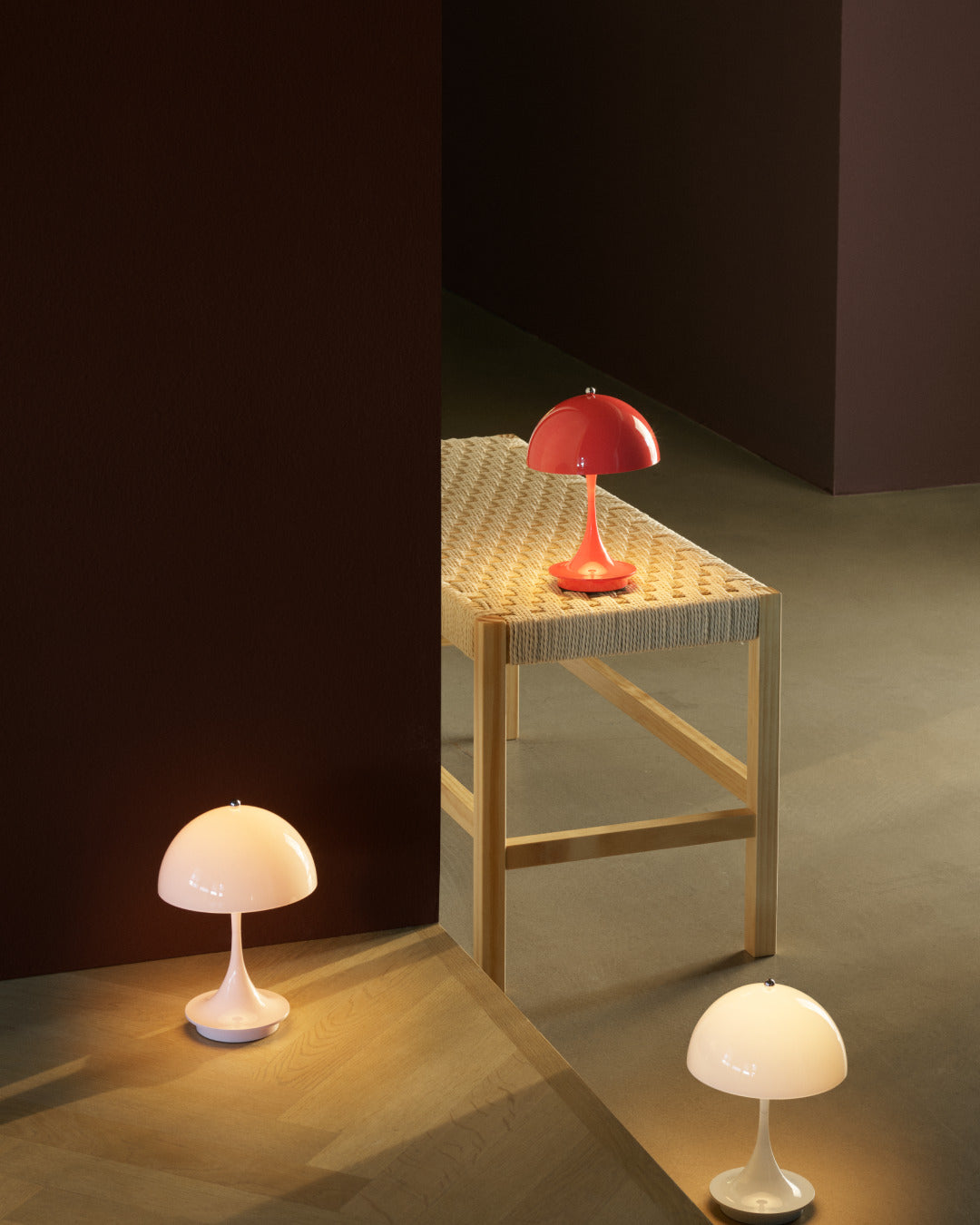 Tragbare Lampe PANTHELLA 160 blassrosa