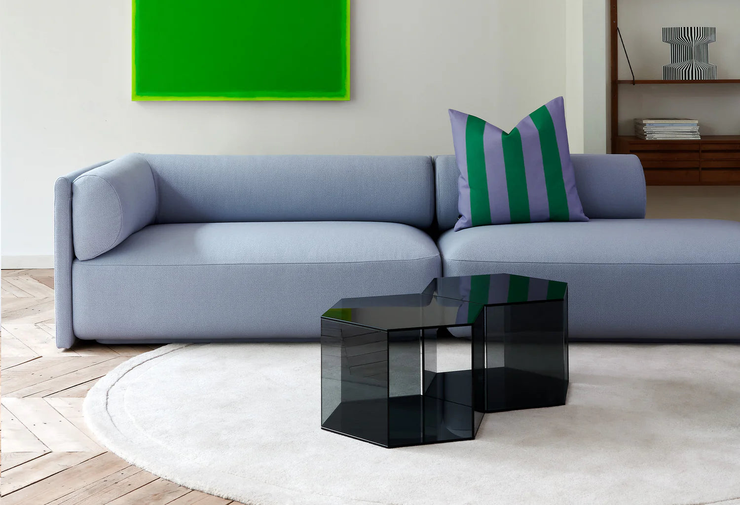 Ovale vloerkleed NEO groen