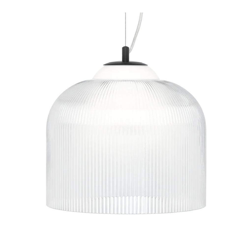 AYLA pendant lamp with ribbed glass