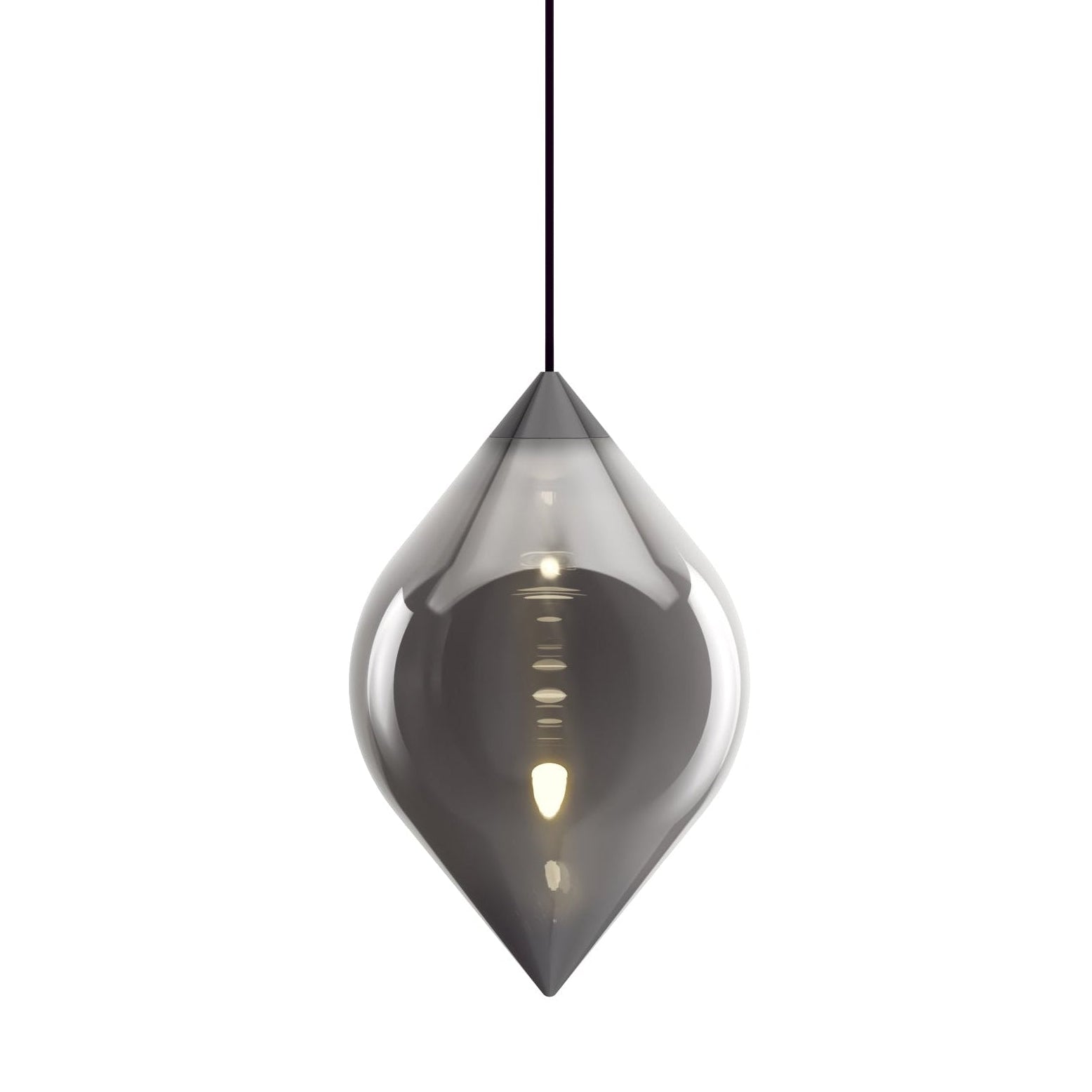 Lampa wisząca FLARE TOP srebrny klosz