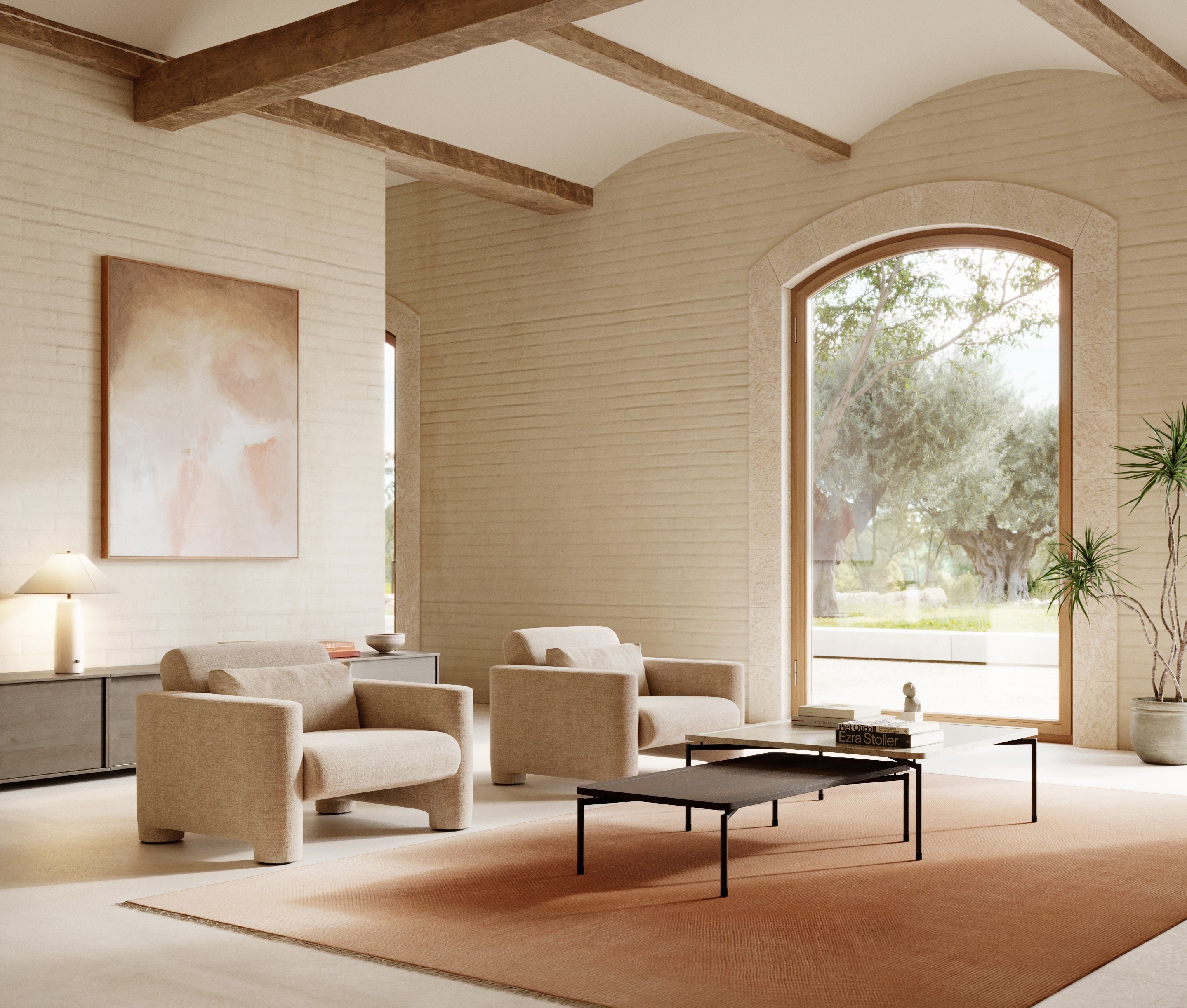 Tafellamp BATON beige