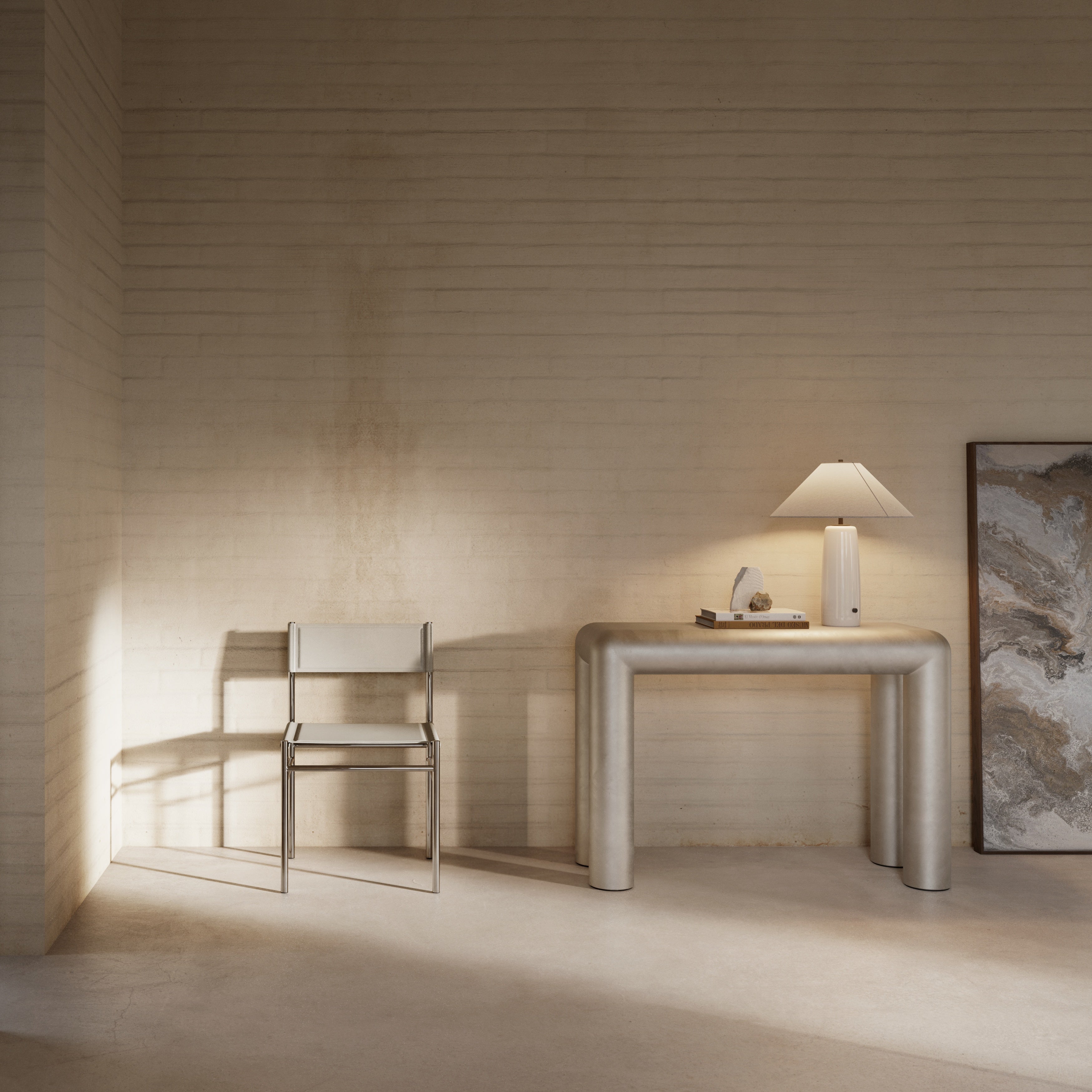 FERRA Chair Steel and Leather