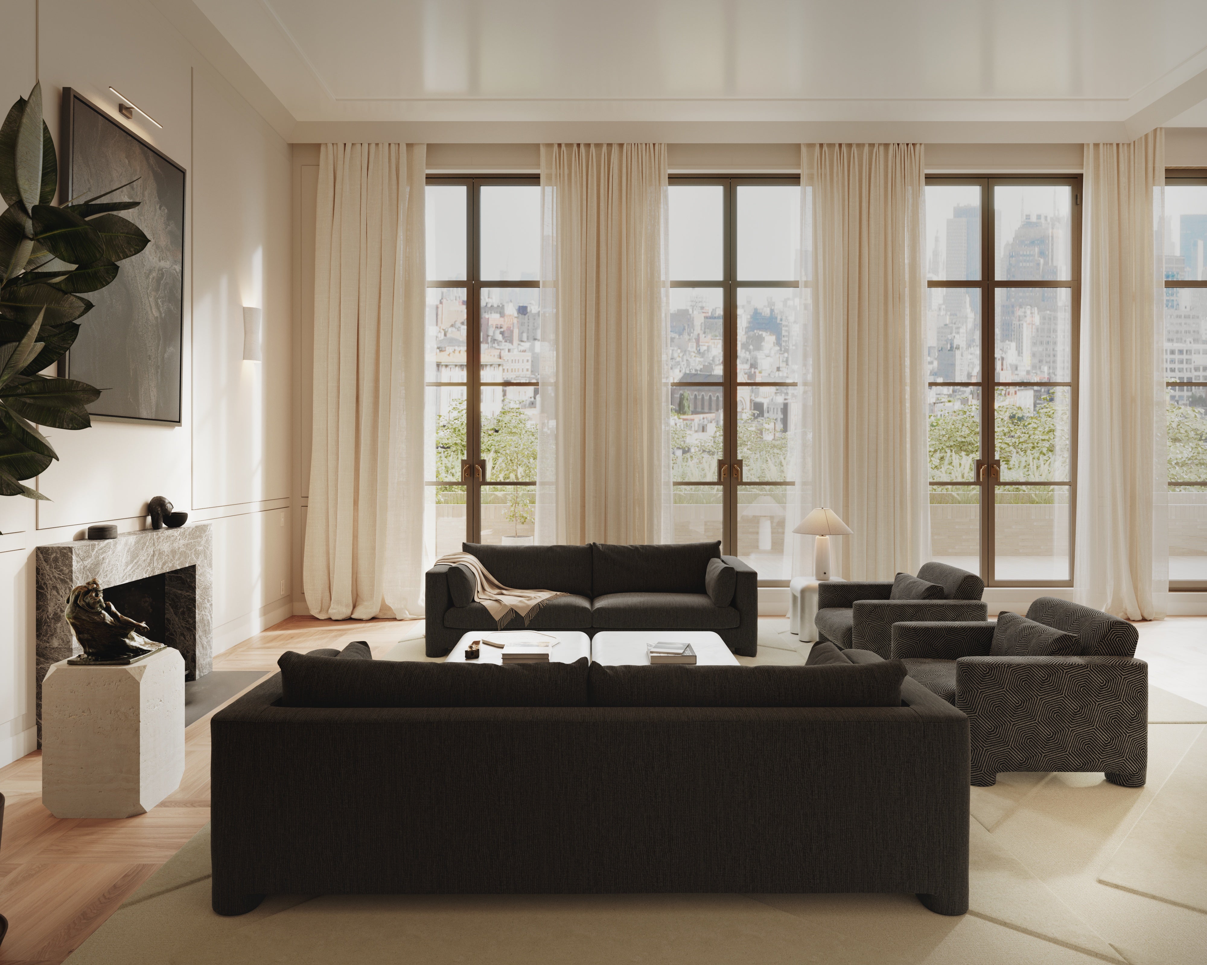 Tafellamp BATON beige