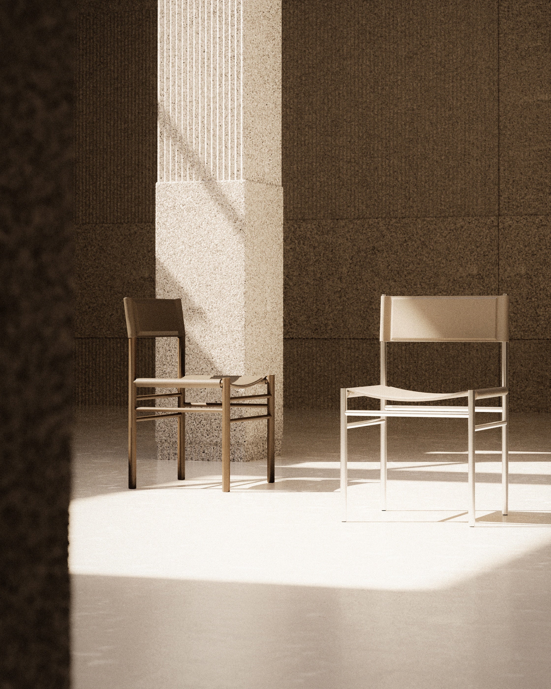 FERRA Chair Steel and Leather