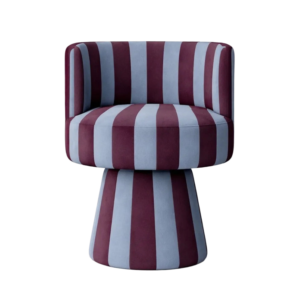 Draaistoel LINEA SOFT paars met blauw