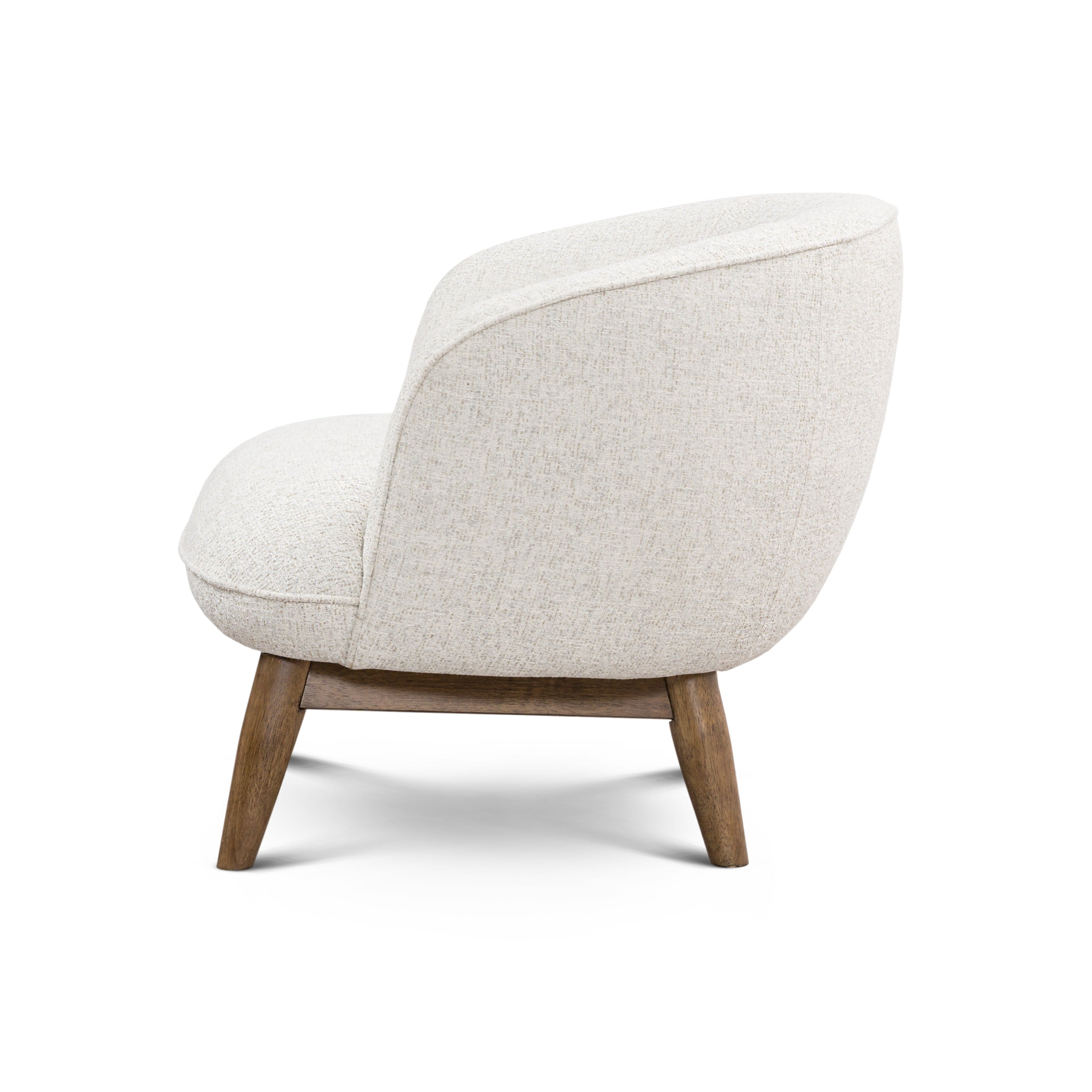 Gestoffeerde fauteuil BENTON met houten basis