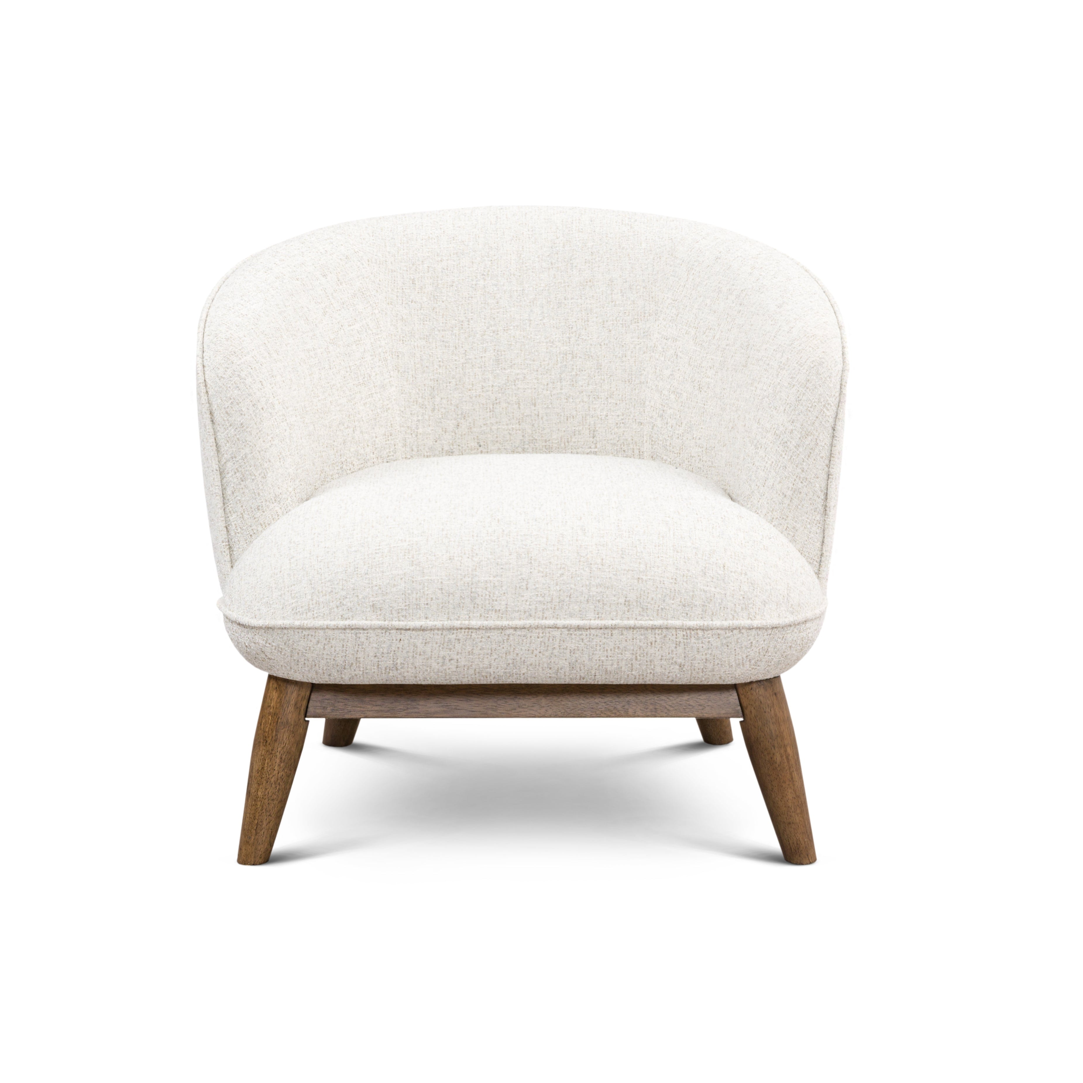 Gestoffeerde fauteuil BENTON met houten basis