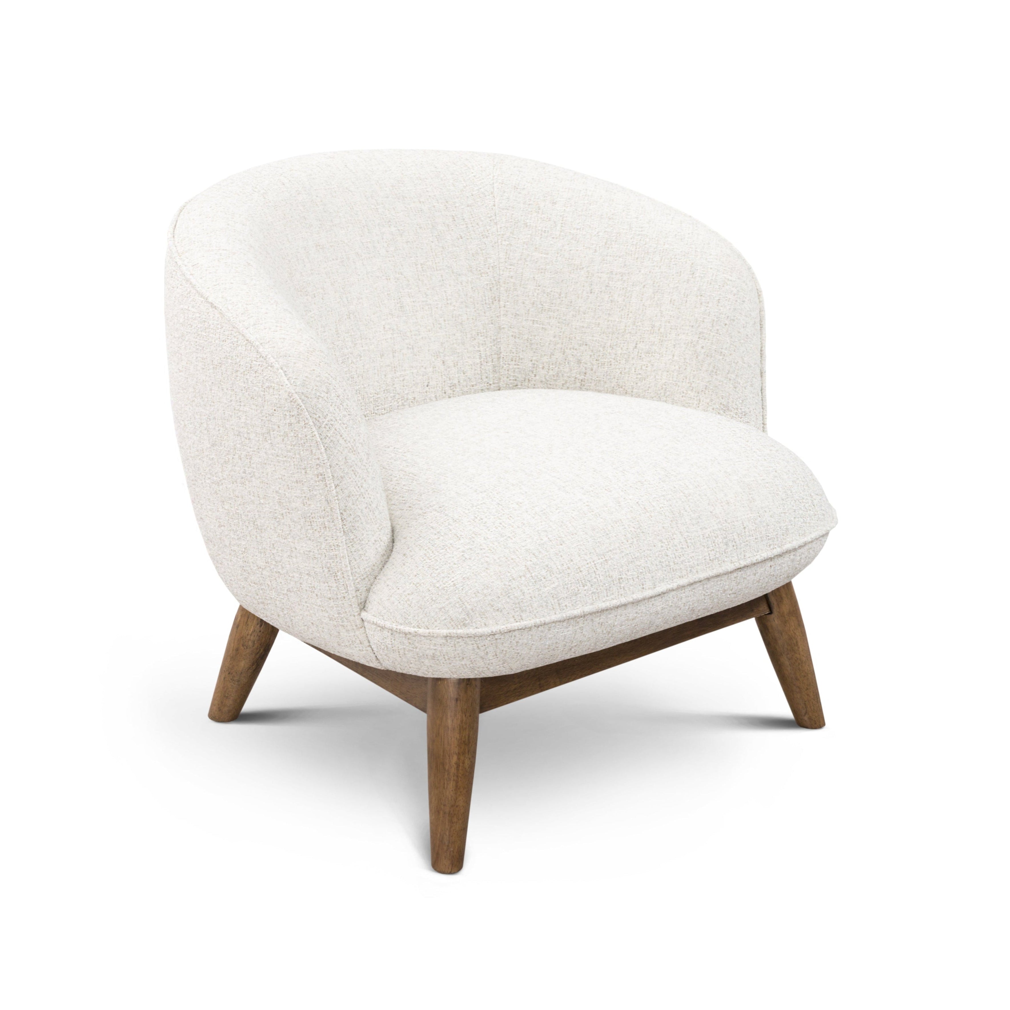 Gestoffeerde fauteuil BENTON met houten basis