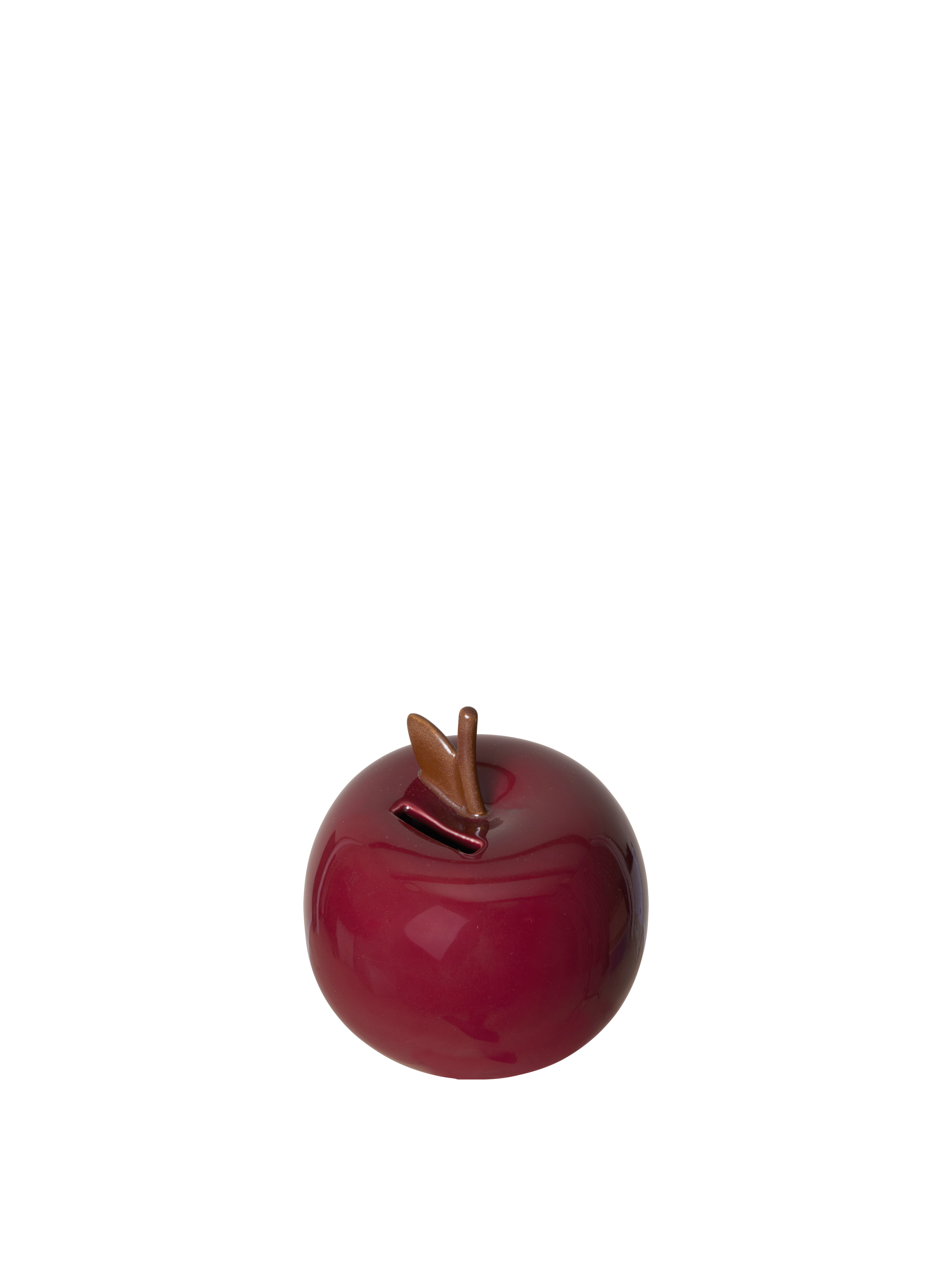 red APPLE piggy bank