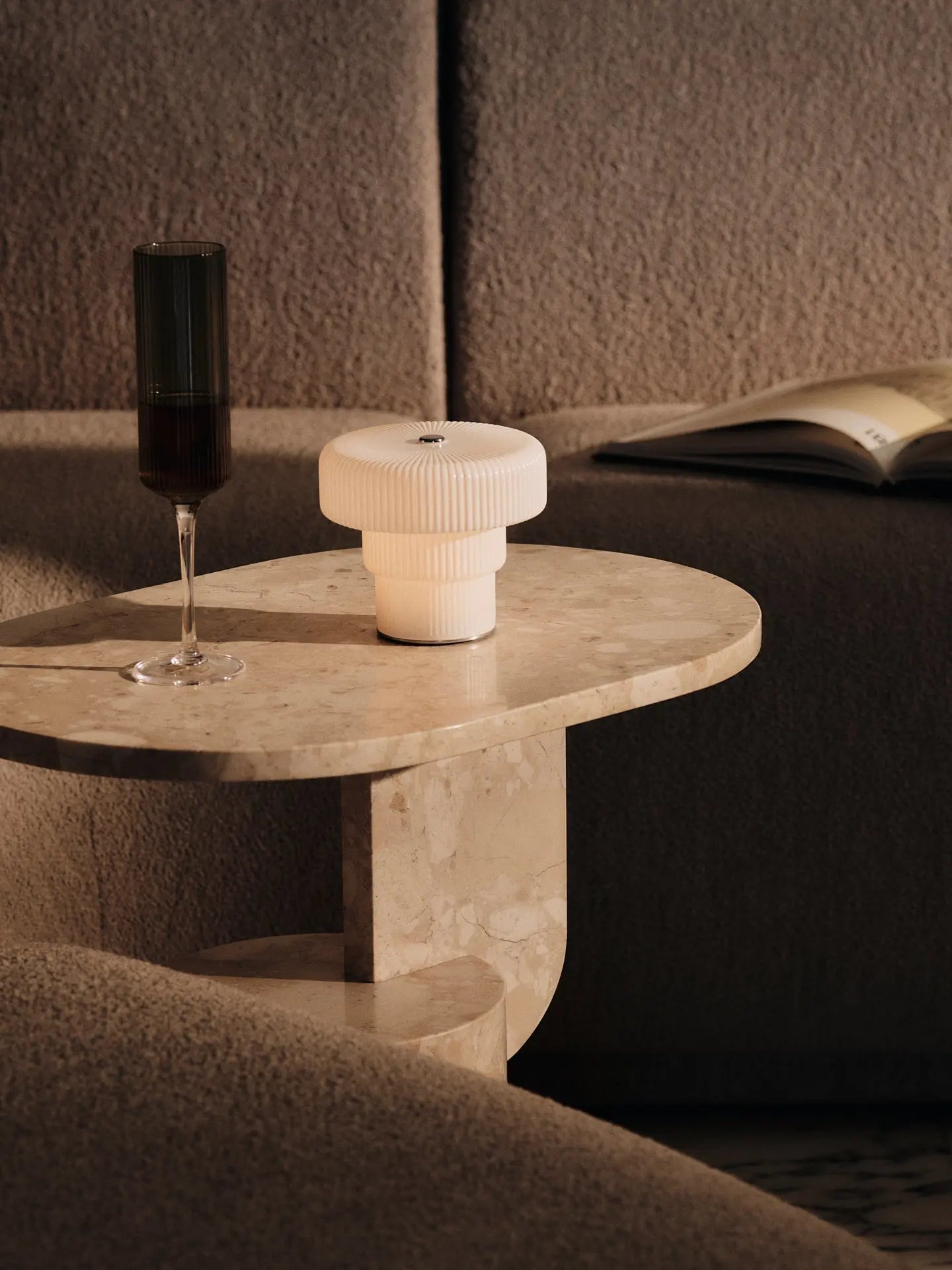 Draagbare lamp RIPPLE wit