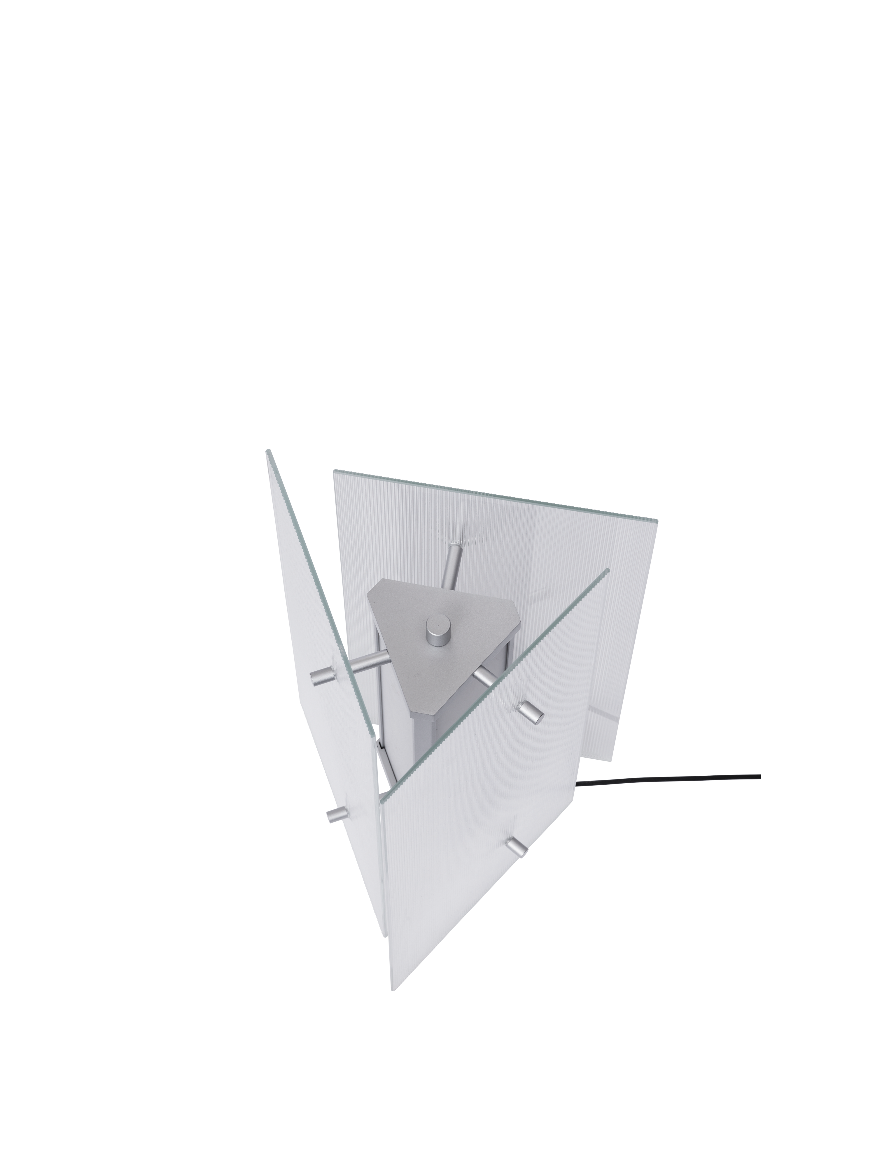 Tischlampe OESTE mit geriffeltem Glas