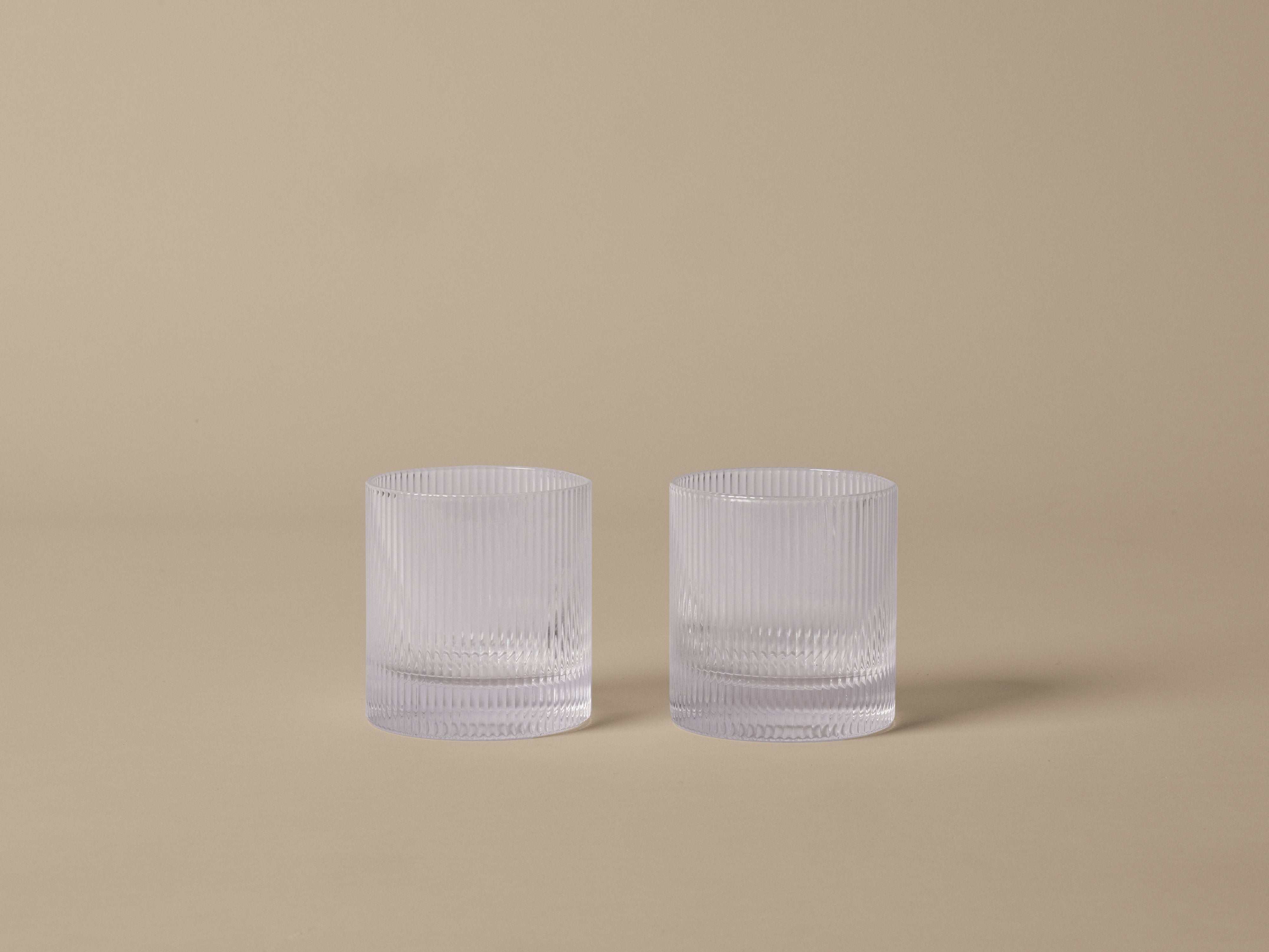 Set von Gläsern RIPPLE aus Glas