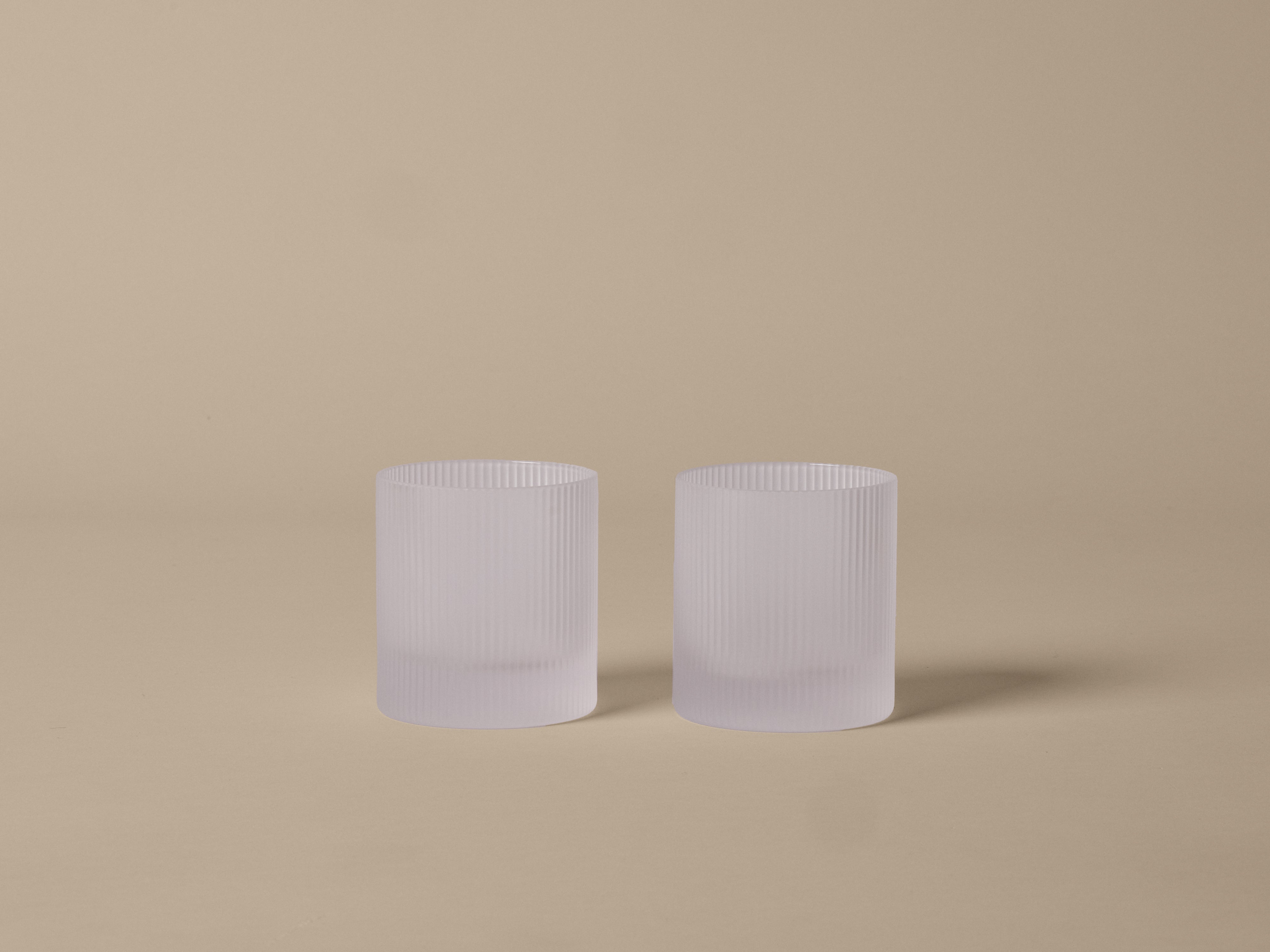 RIPPLE Glasses Set White Glass