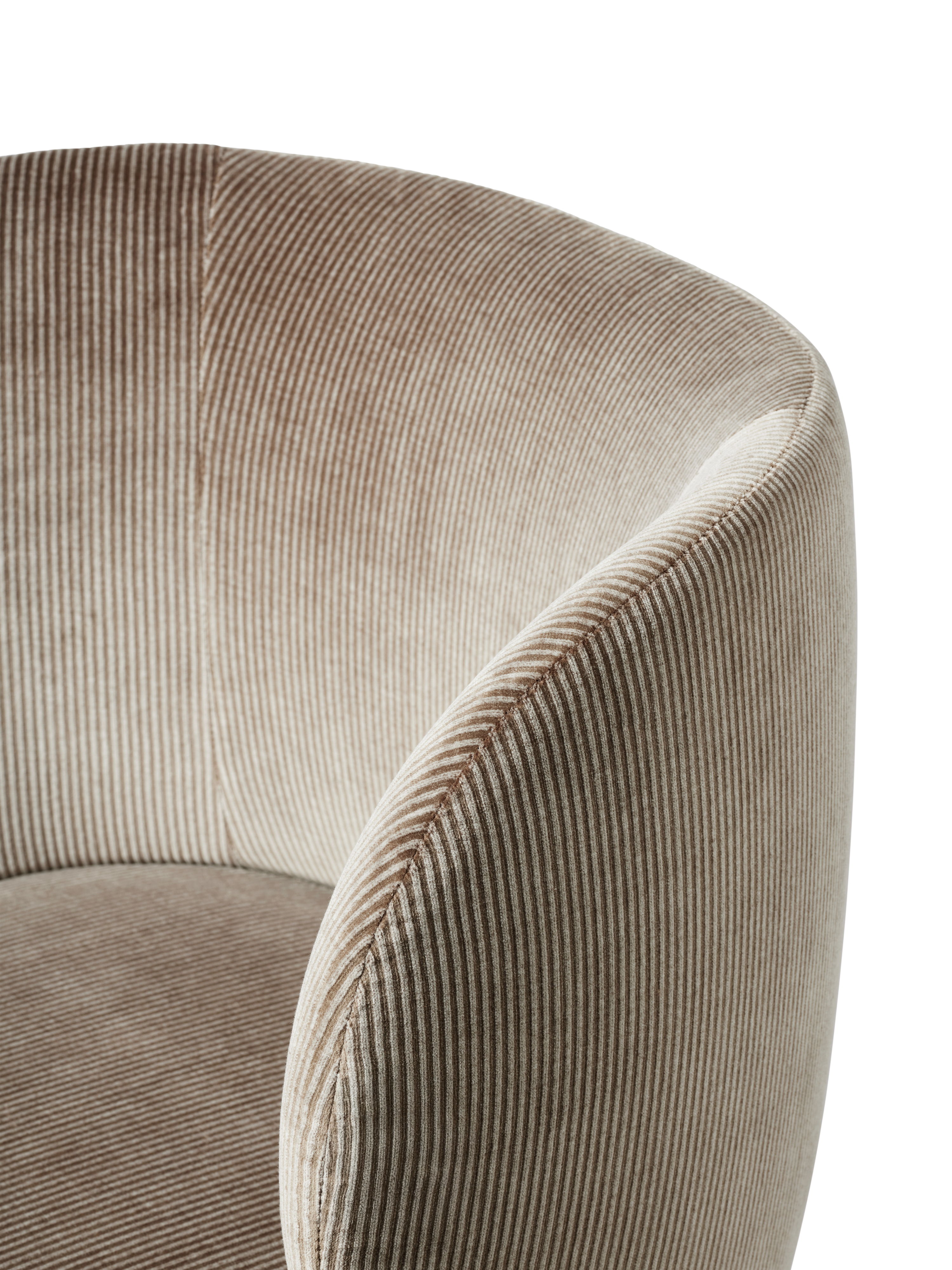 RICO Devoré Velvet swivel chair with armrests in flint gray
