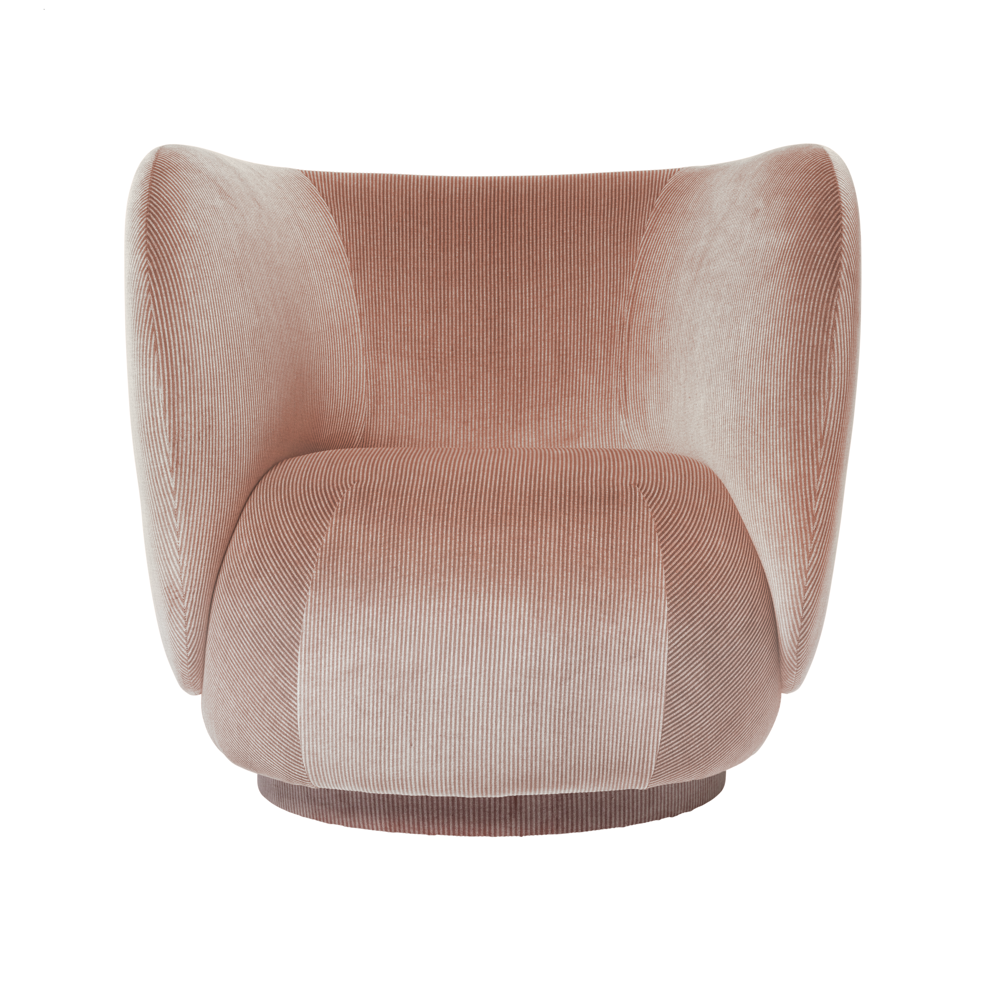 Fauteuil RICO LOUNGE Devoré Velvet roze