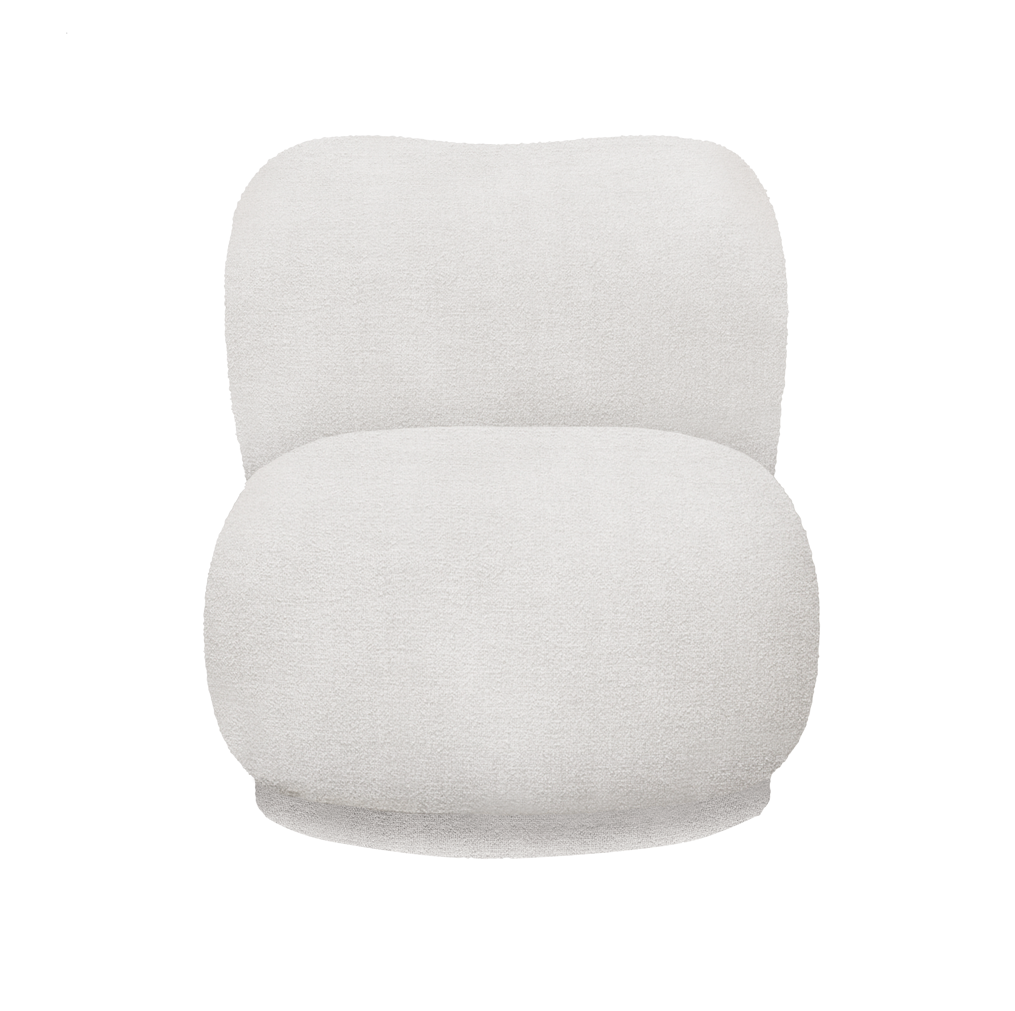 Drehstuhl RICO PICCOLO LOUNGE Bouclé złamana biel