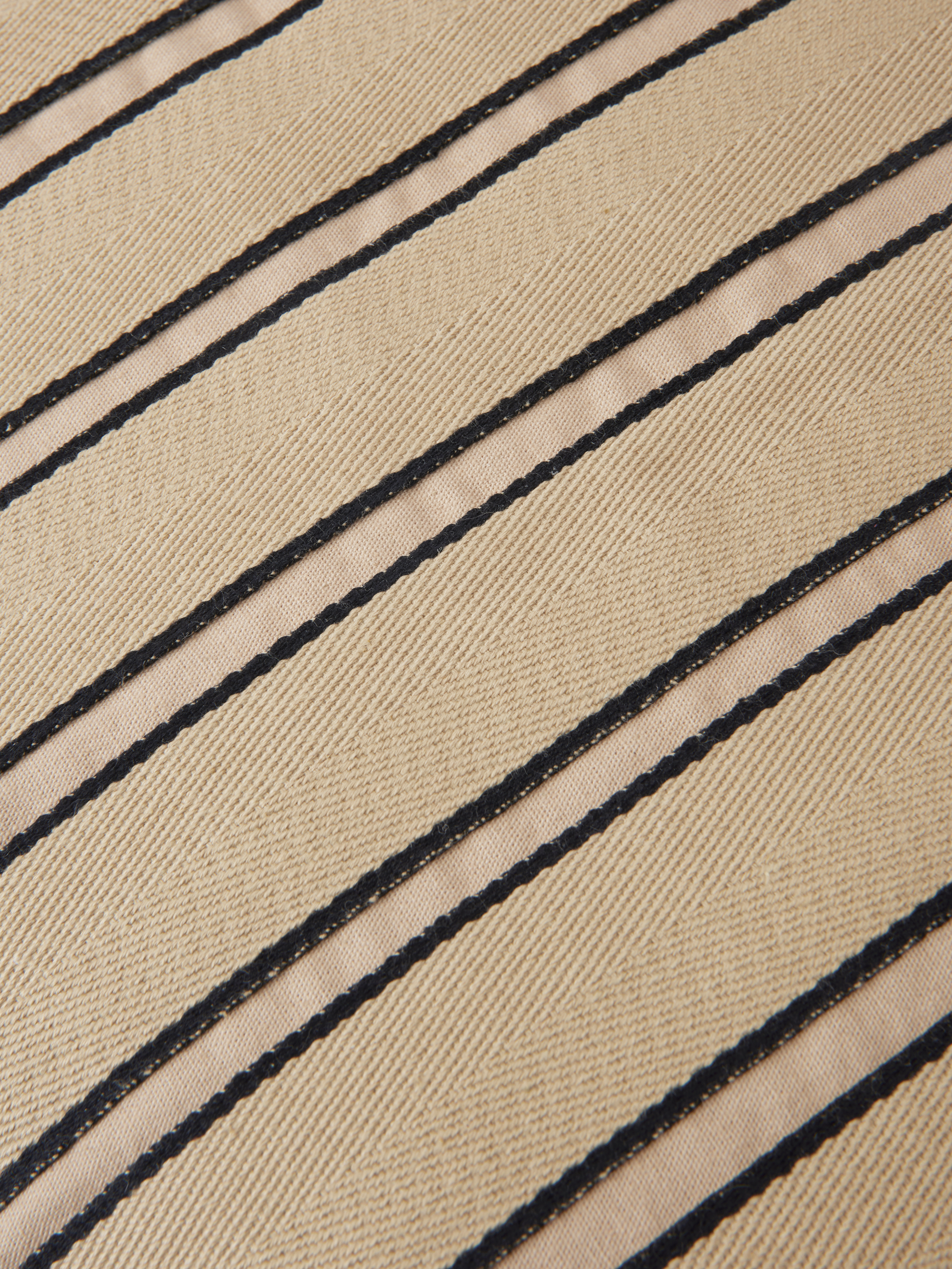 Kussen TWILL beige met zwart