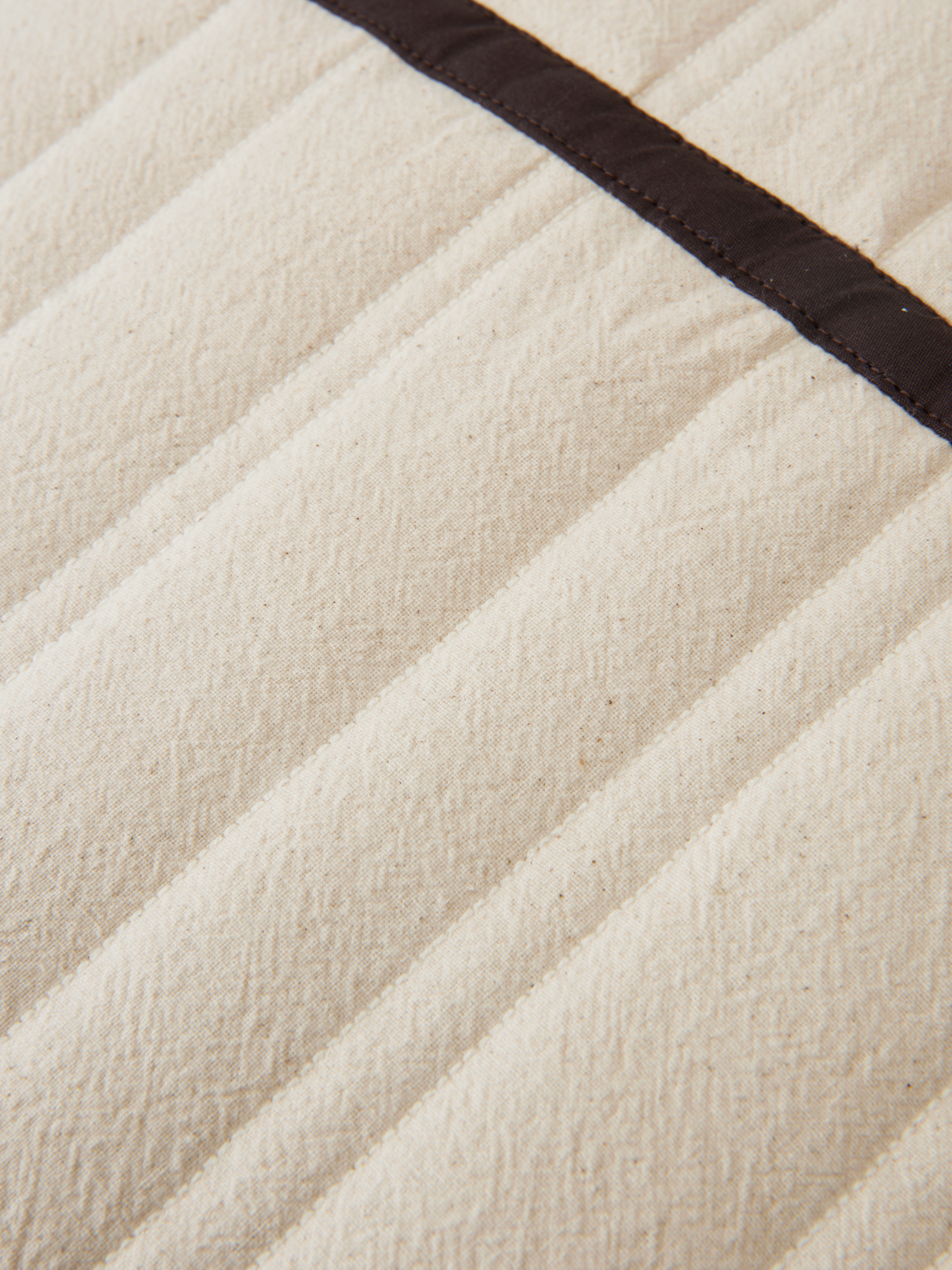 VARI cream pillow with dark brown