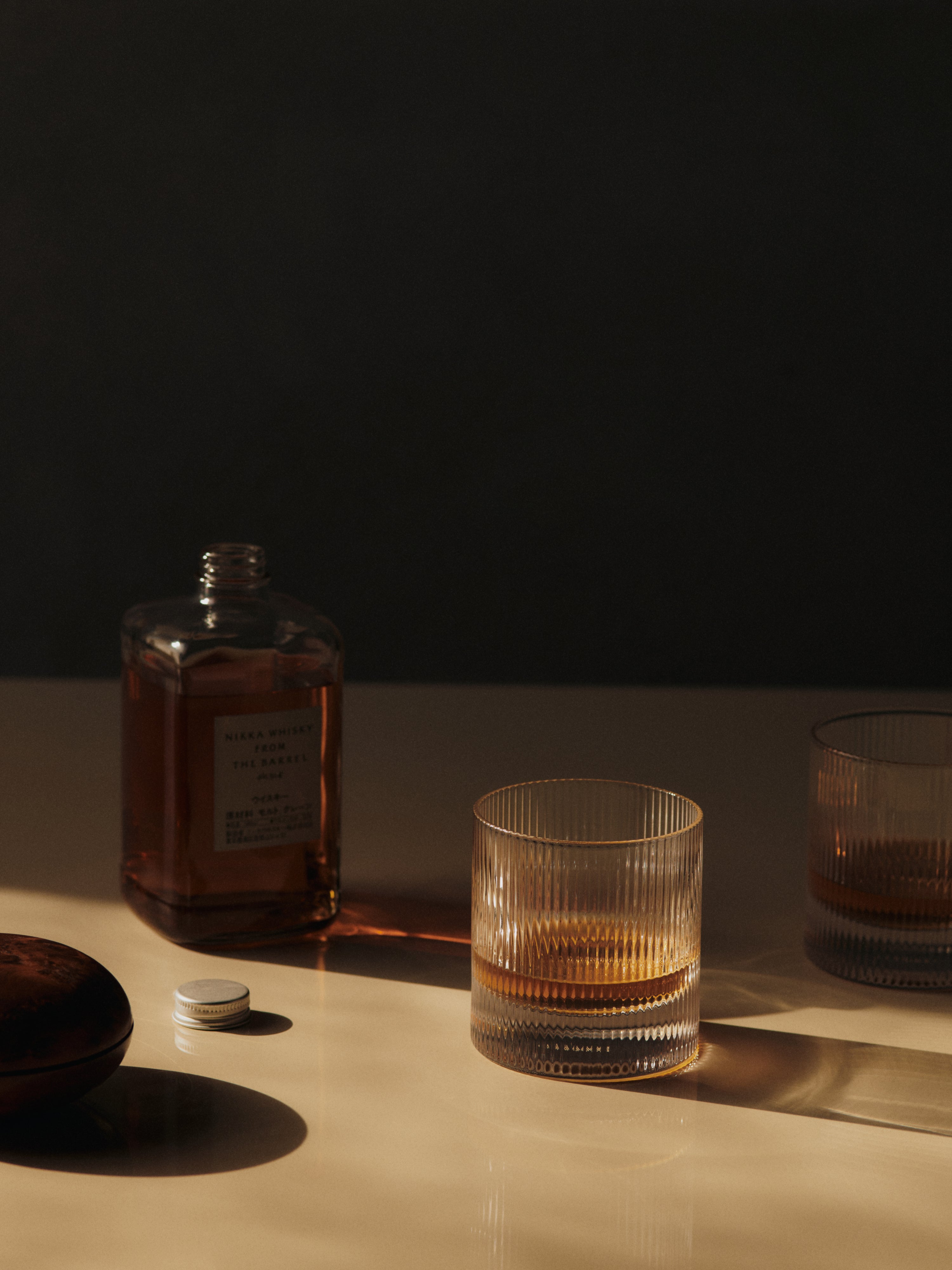 Set von Gläsern RIPPLE weißes Glas