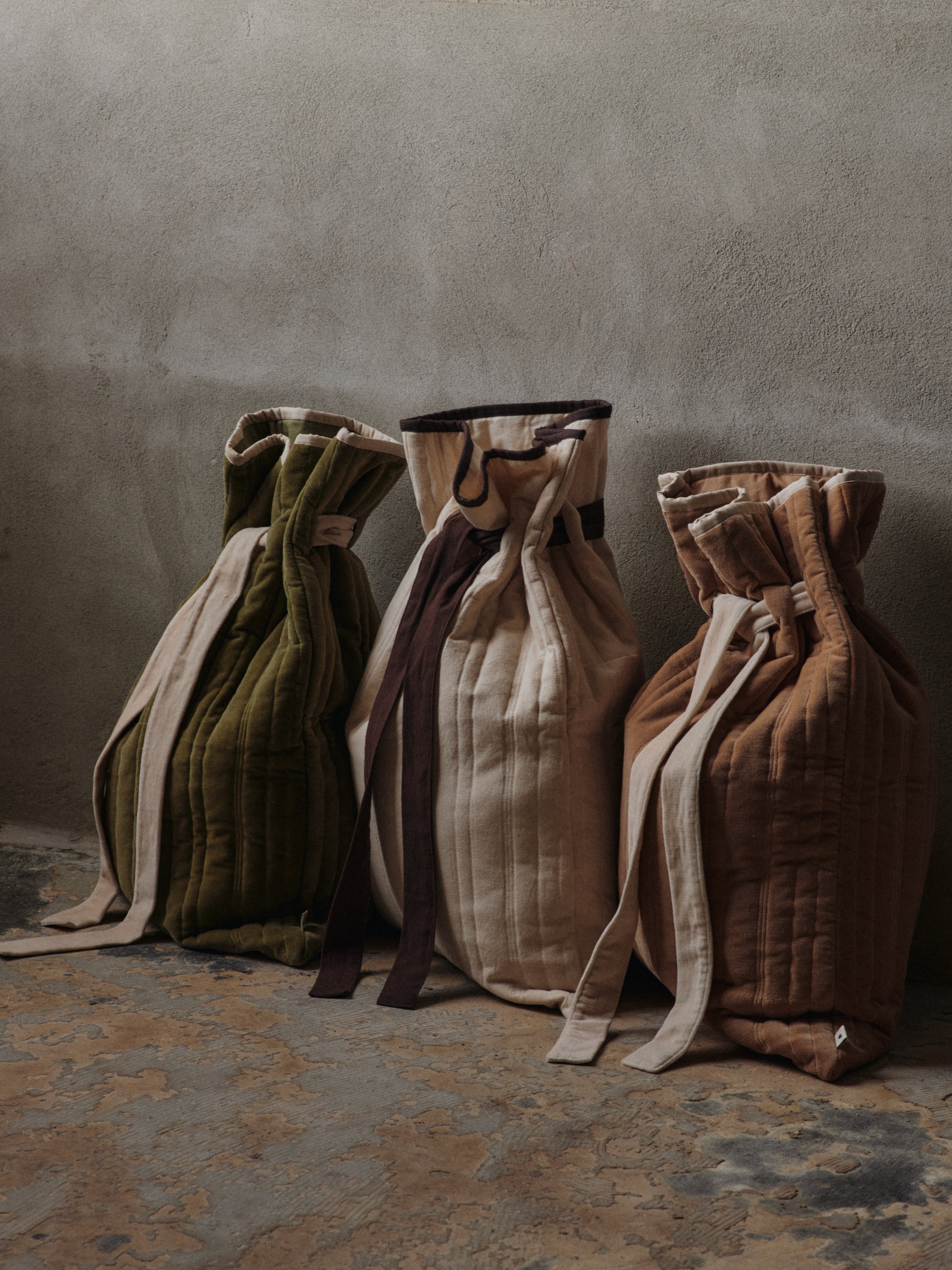 Cadeauzak VARI GEQUILTED ZAK beige met bruin