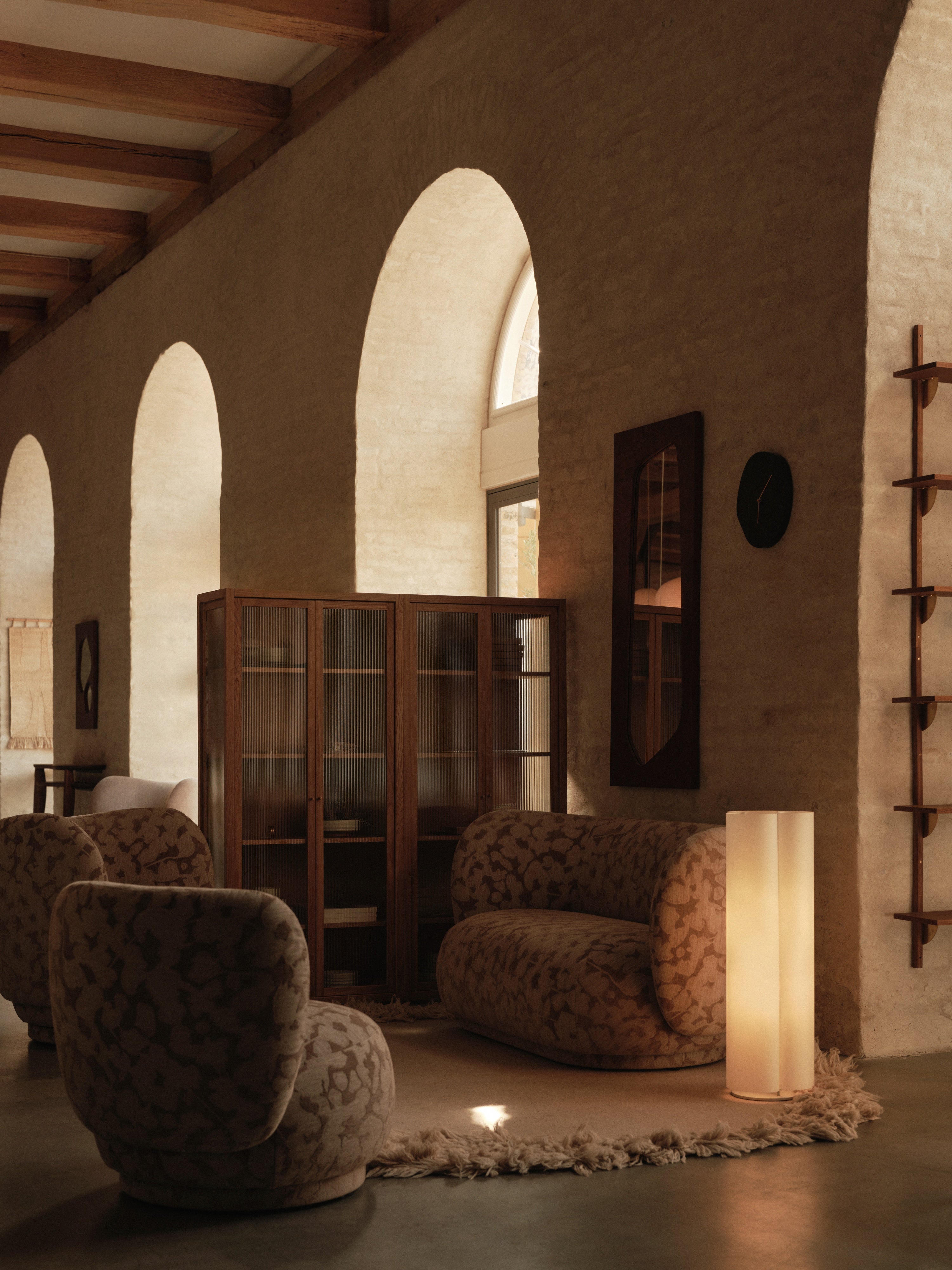 Draaistoel RICO PICCOLO LOUNGE Louisiana chocolade met zandkleur