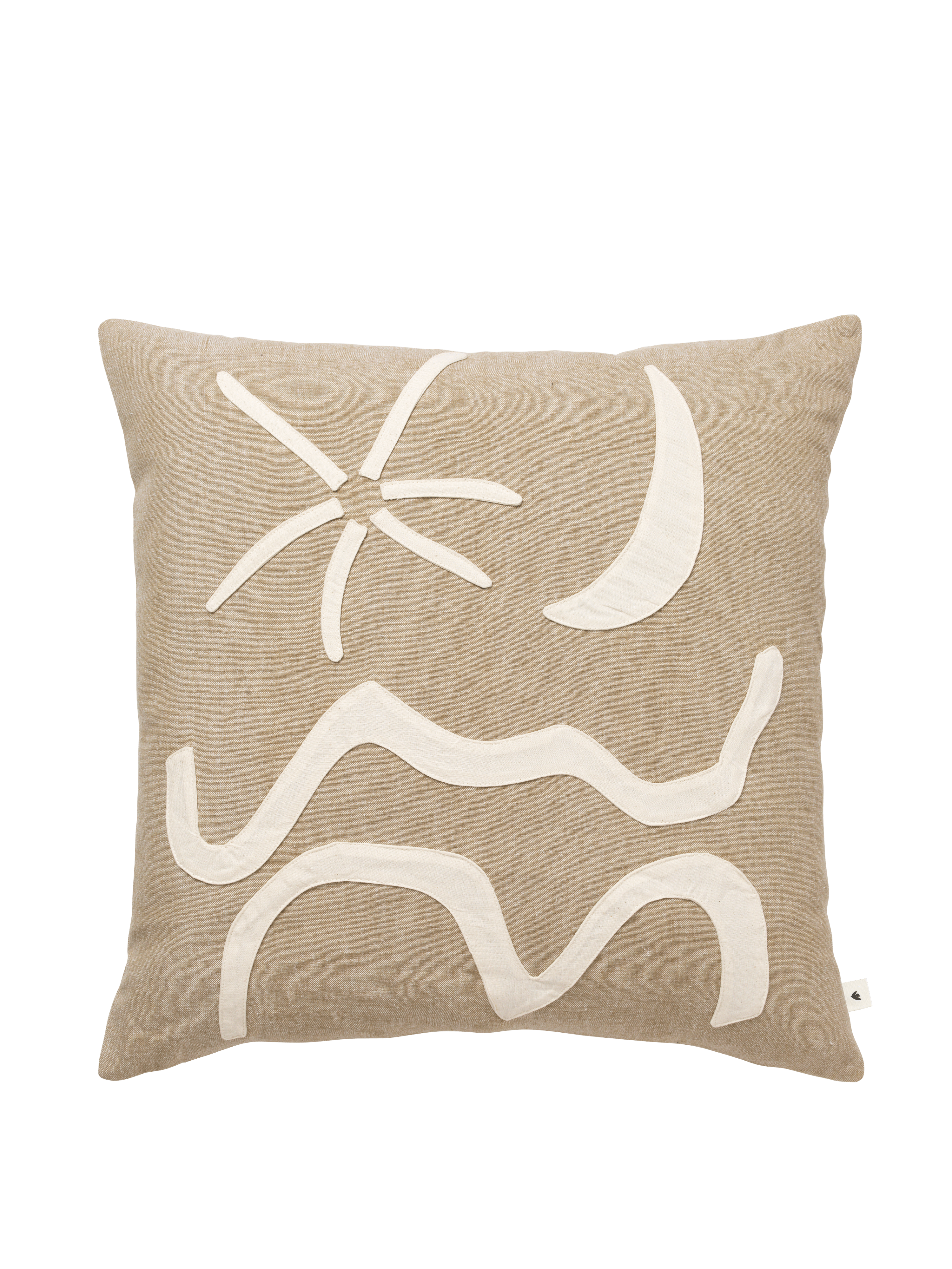Decoratieve kussen KOVE APPLIQUÉ beige