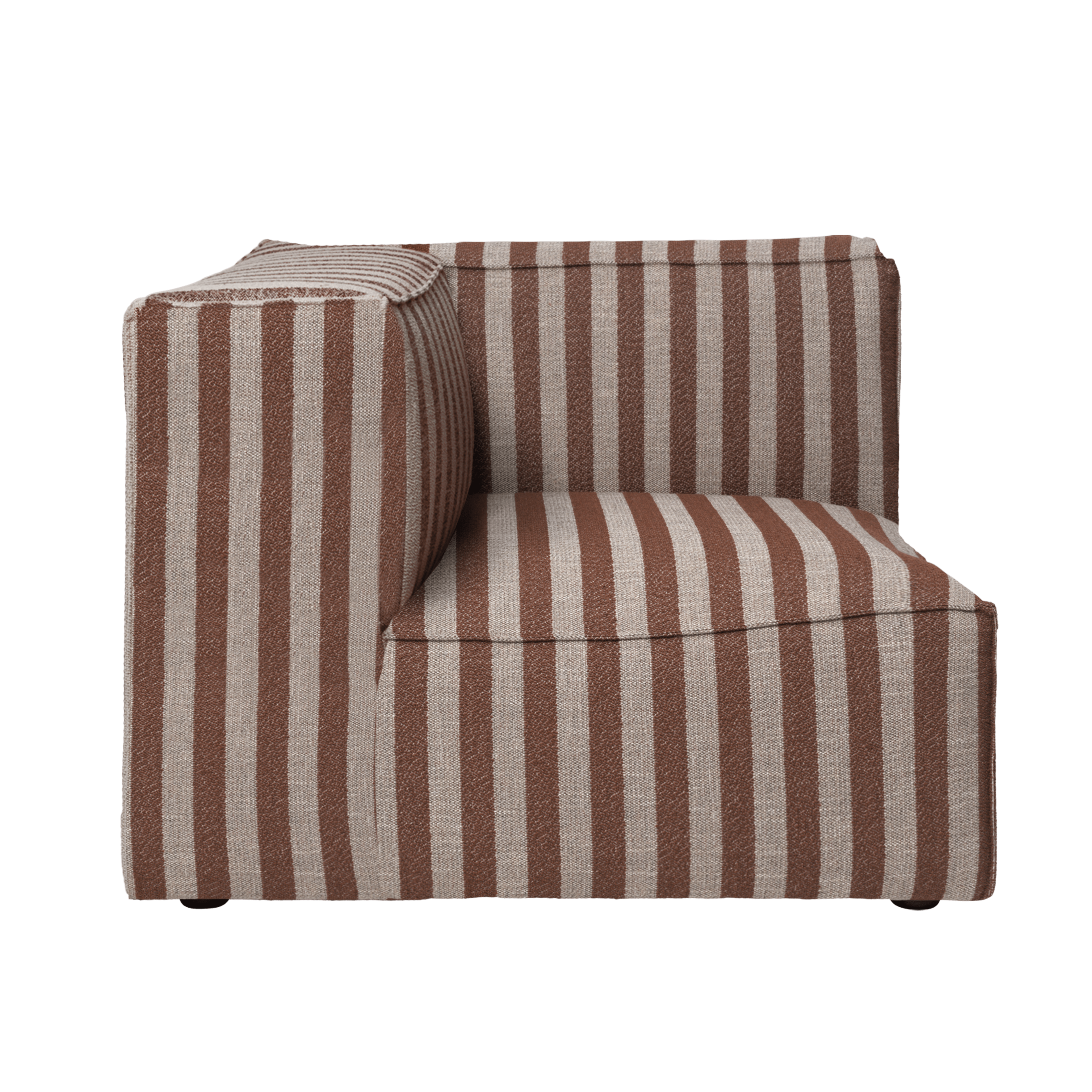 Modulaire bank CATENA Louisiana - hoekelement chocolade met zandkleur