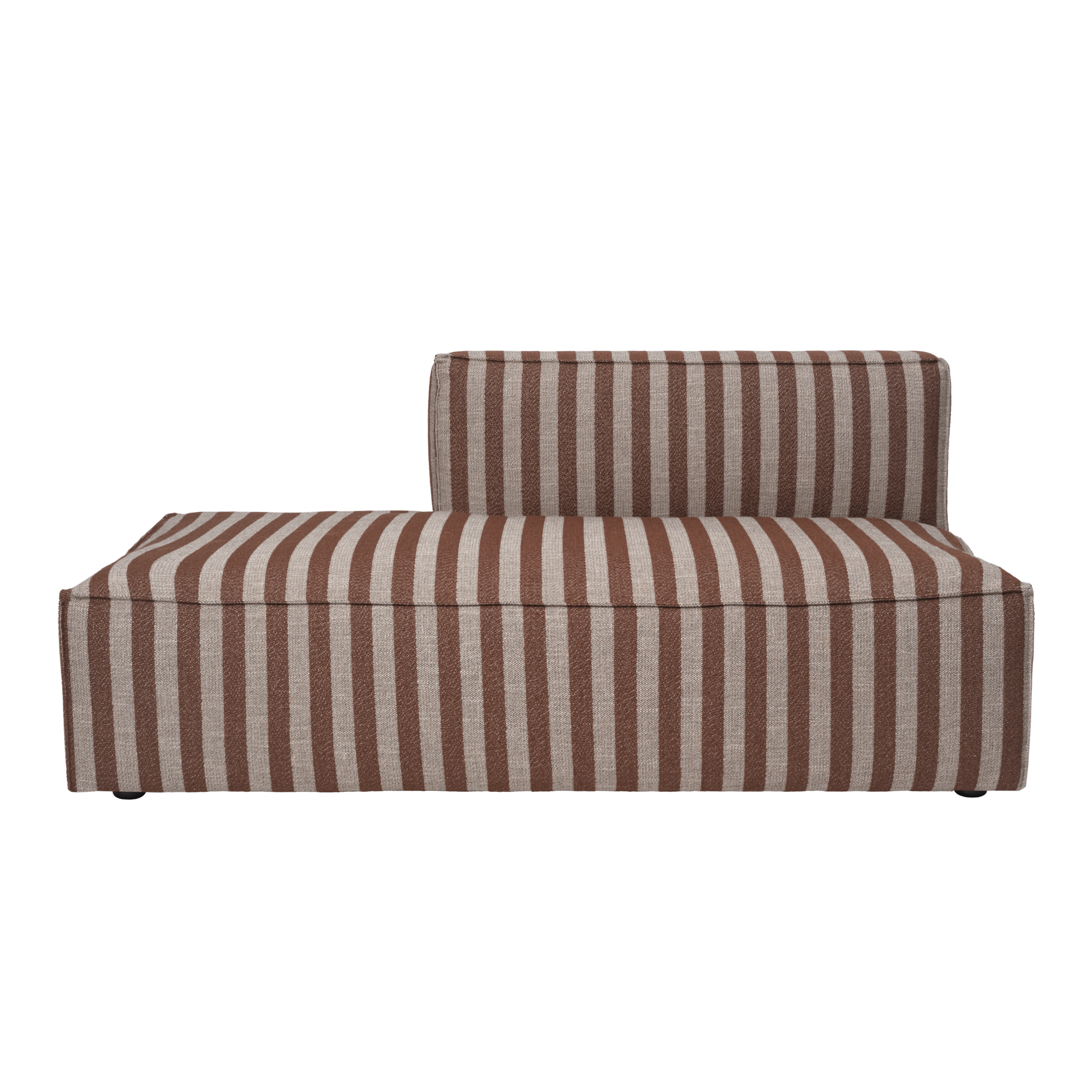Modulares Sofa CATENA Louisiana - offenes Endelement links in Schokolade mit Stift